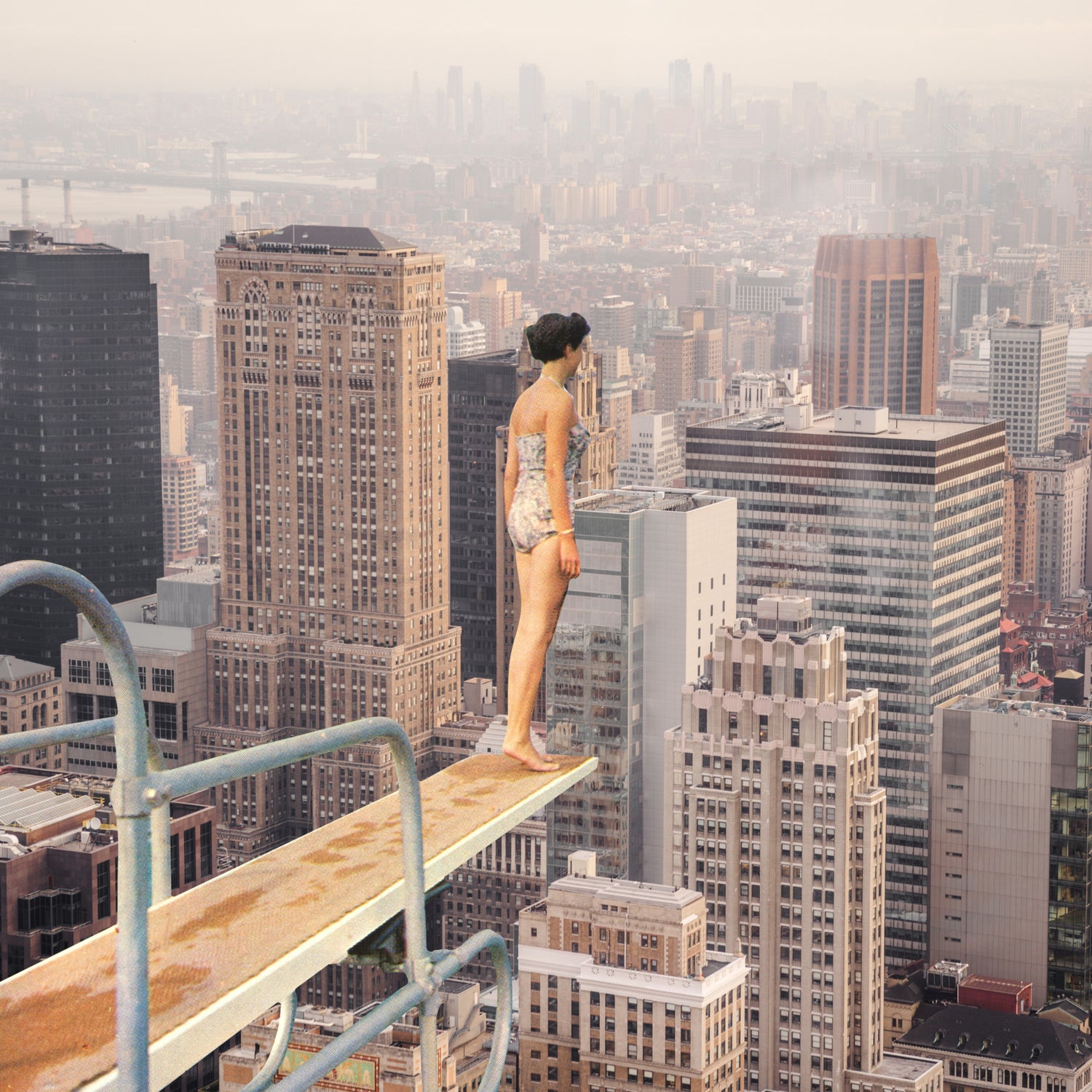 Risky Swimming by Marja van den on GIANT ART - illustration surreal