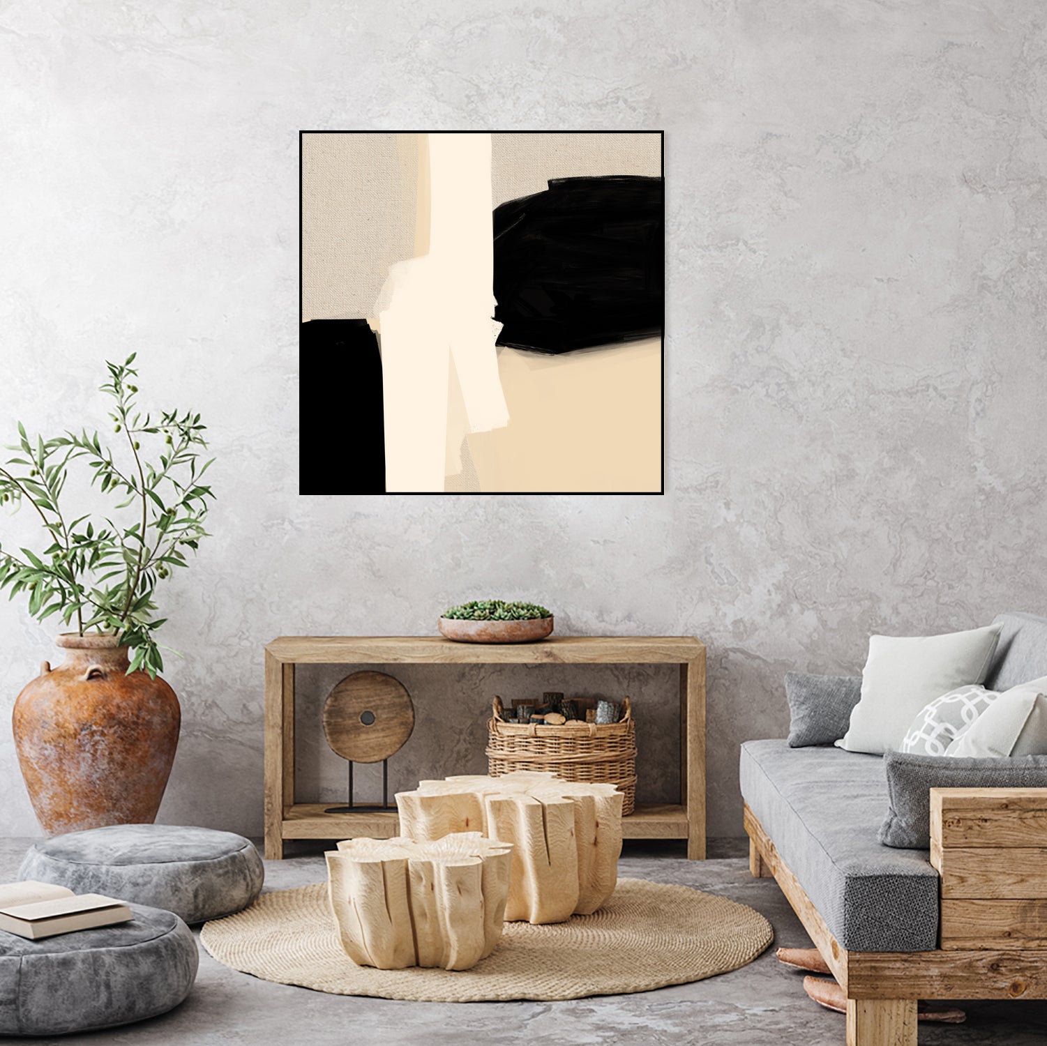 Opposites Attract 5 by Simona Gocan on GIANT ART - illustration neutral tones