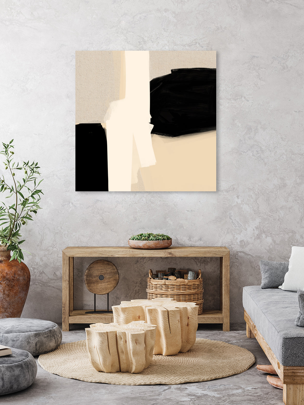 Opposites Attract 5 by Simona Gocan on GIANT ART - illustration neutral tones