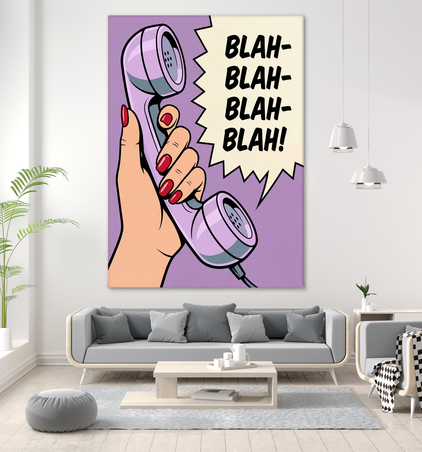 Blah Blah Blah by Andreas Magnusson on GIANT ART - illustration telephone