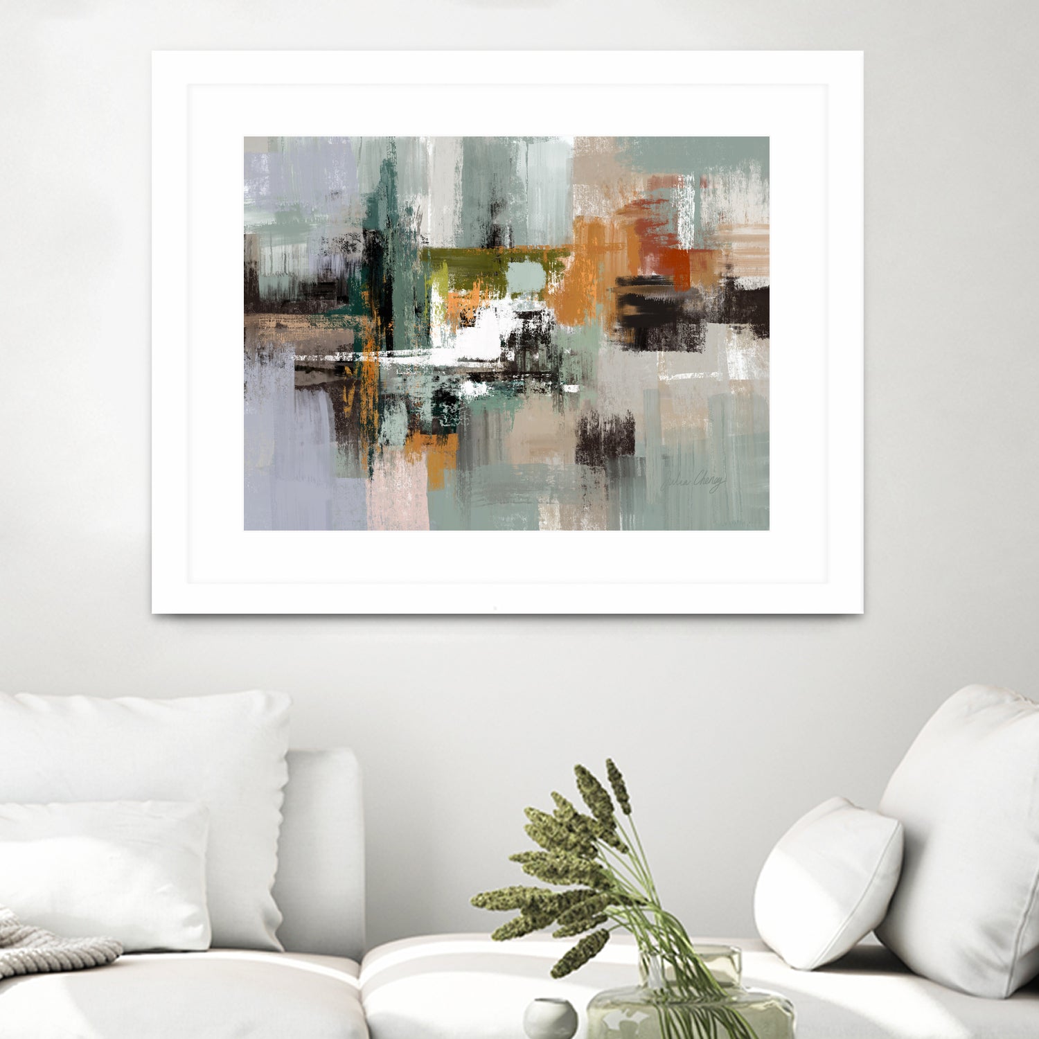 Green by Sage Rust on GIANT ART - cheney black abstract julia cheney