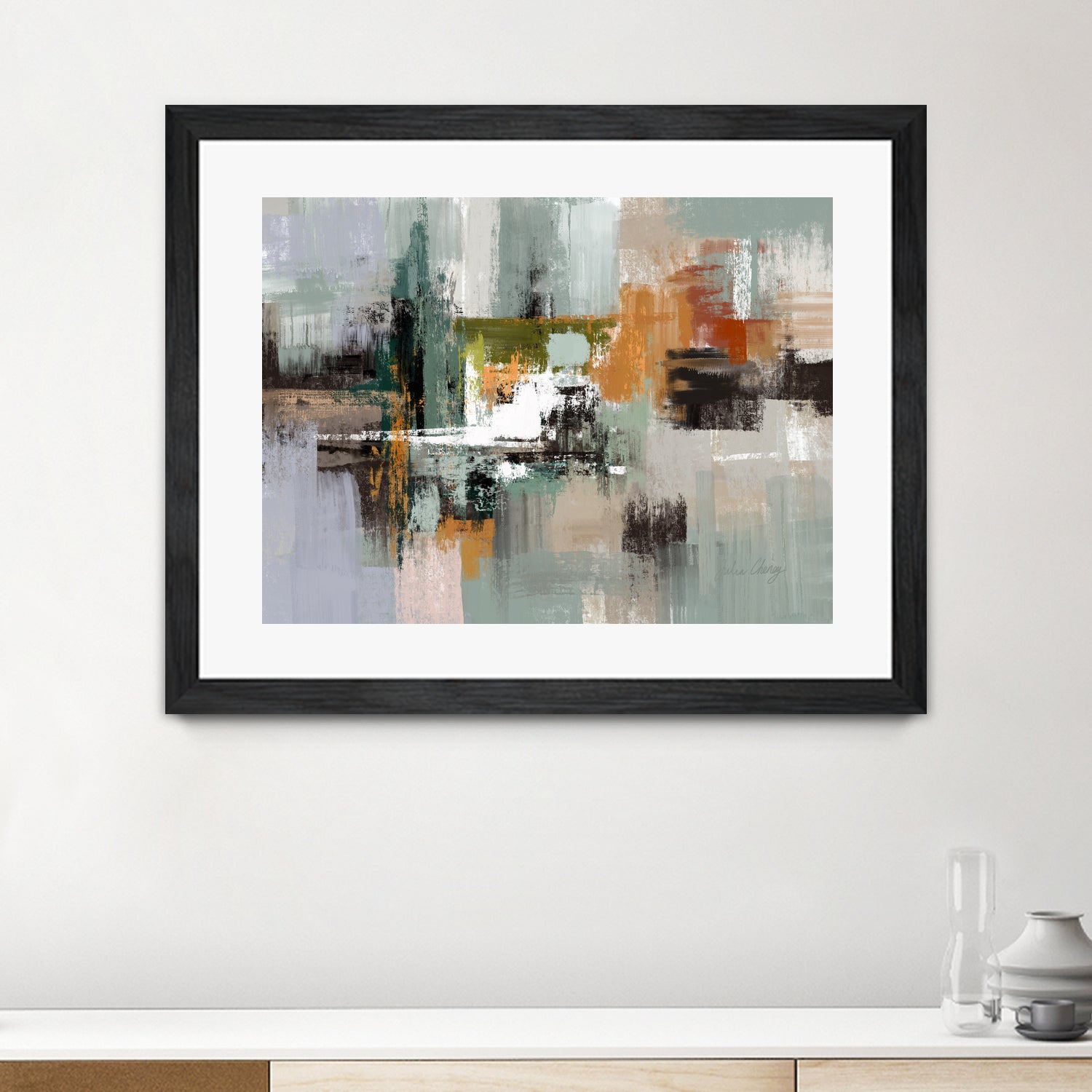 Green by Sage Rust on GIANT ART - cheney black abstract julia cheney