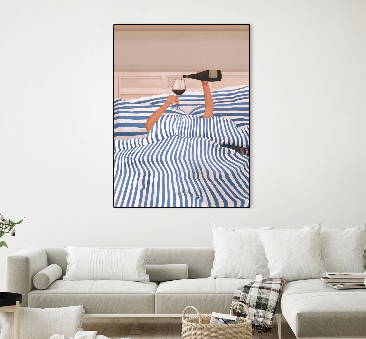 Morning Wine 3 by Flow Line on GIANT ART - illustration woman