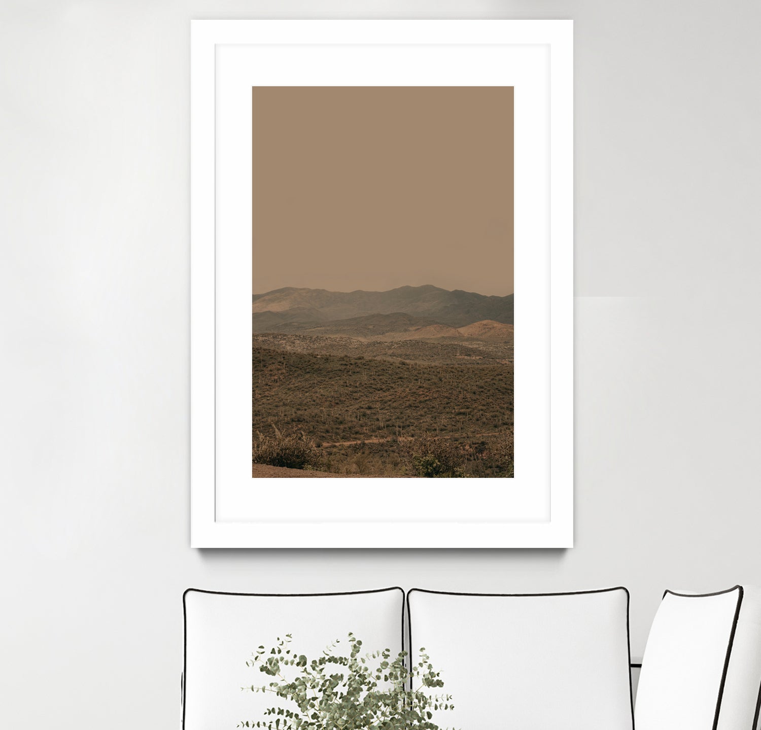 Atmospheric Layered Terrain Landscape With Warm Retro Tonal Haze by Stephanie Klatt on GIANT ART - textural landscape textural