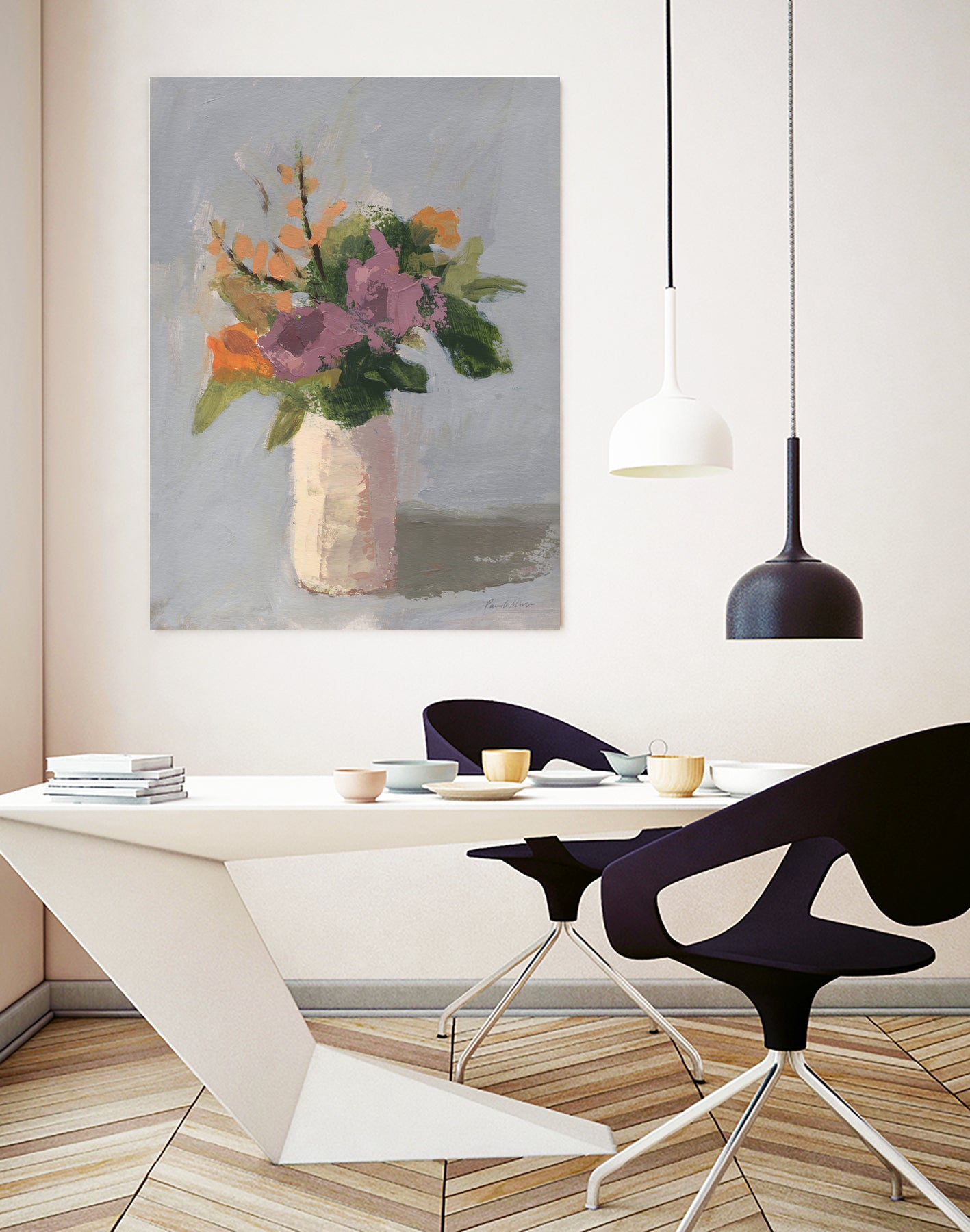 Fall Floral by Pamela Munger on GIANT ART - grey botanical