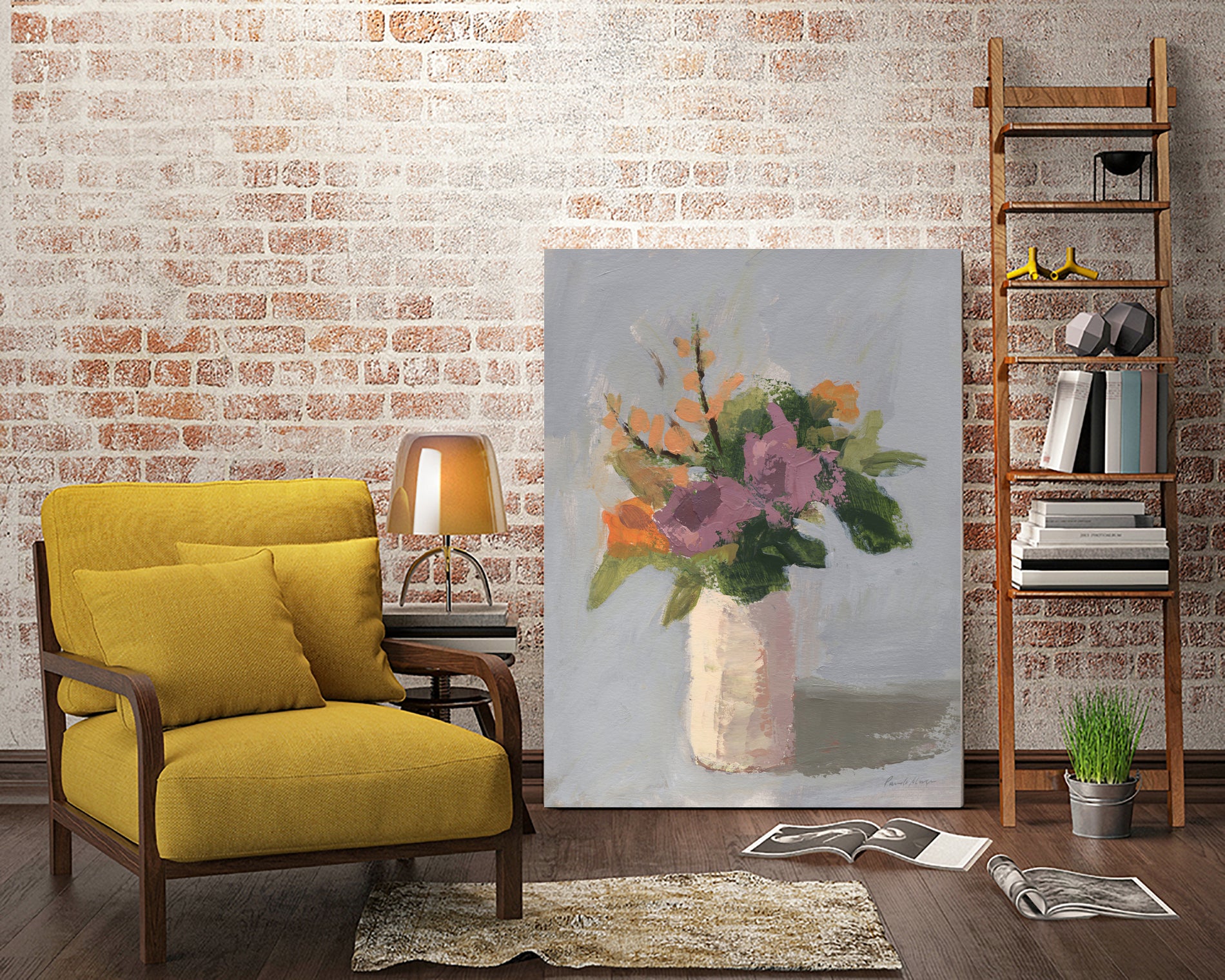Fall Floral by Pamela Munger on GIANT ART - grey botanical