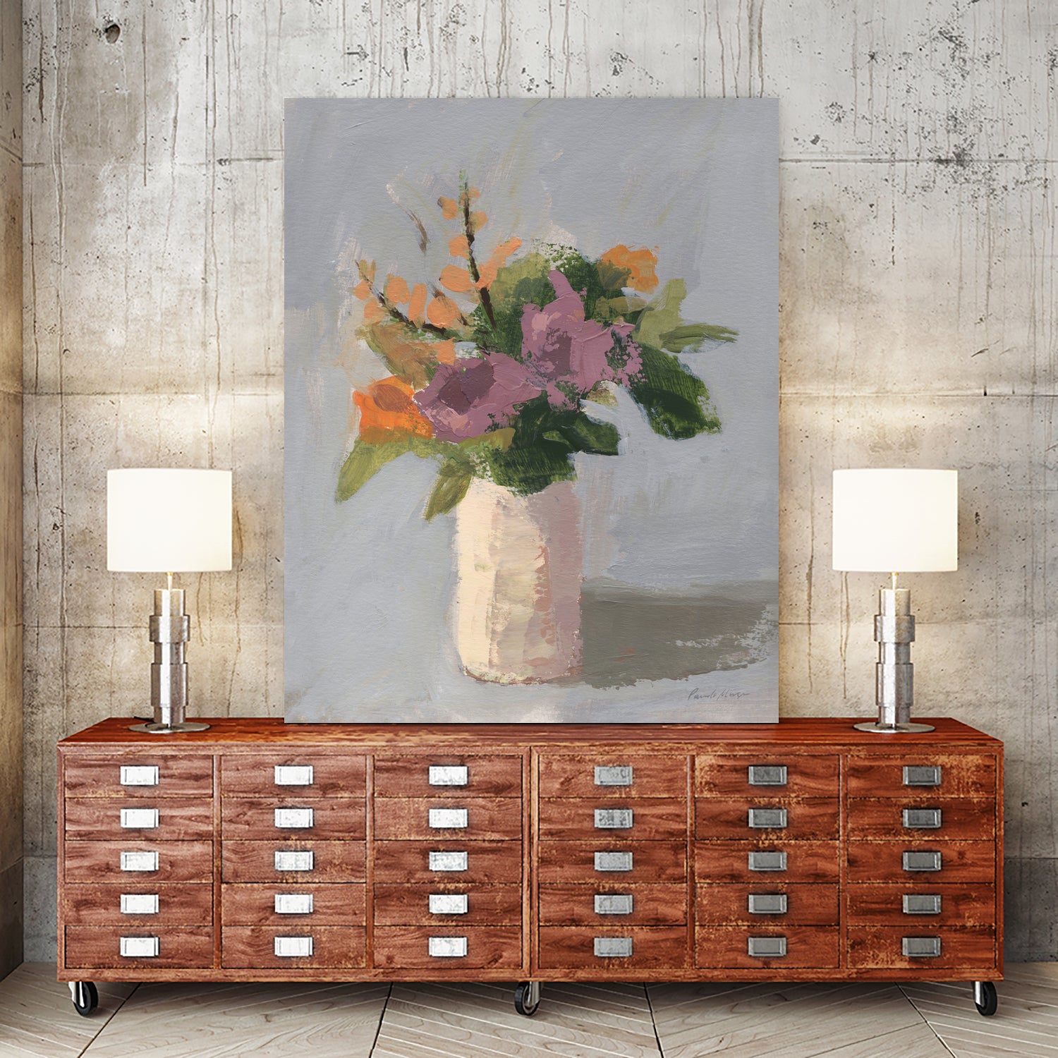 Fall Floral by Pamela Munger on GIANT ART - grey botanical