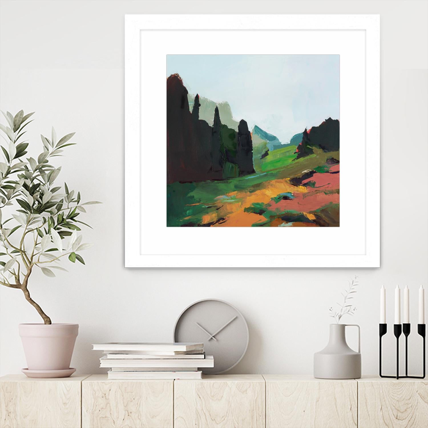 Green Alpine Meadow by Julie Denise on GIANT ART -  abstract