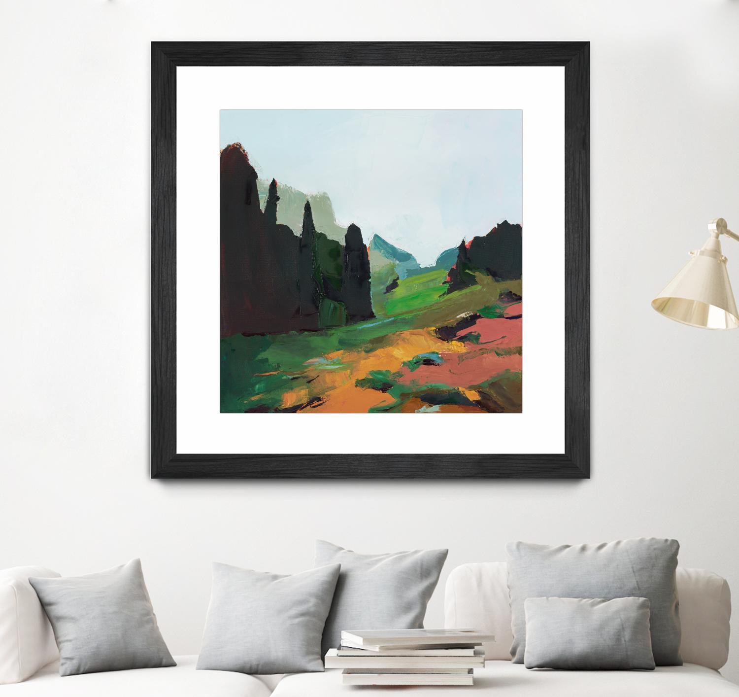 Green Alpine Meadow by Julie Denise on GIANT ART -  abstract