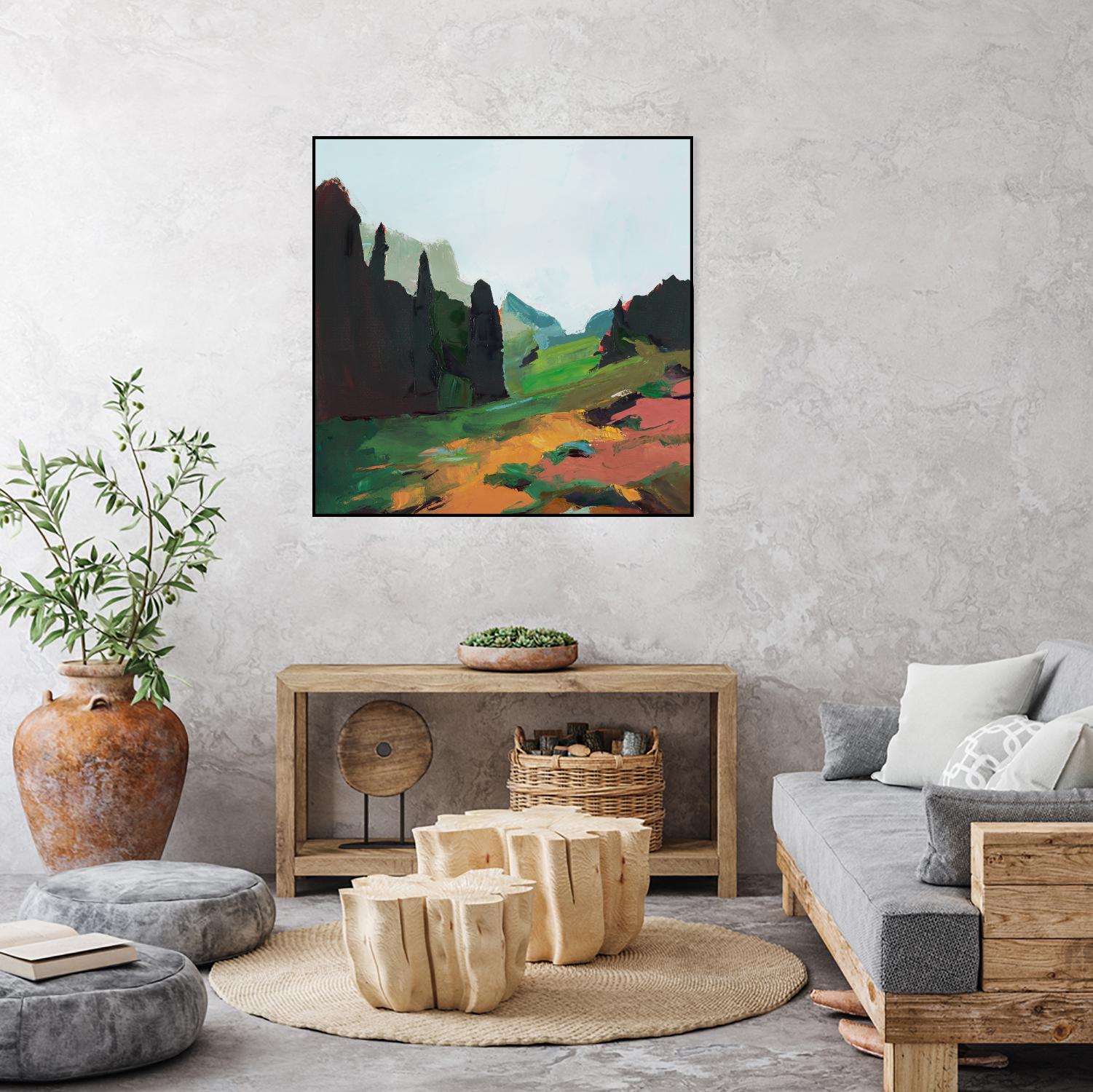 Green Alpine Meadow by Julie Denise on GIANT ART -  abstract