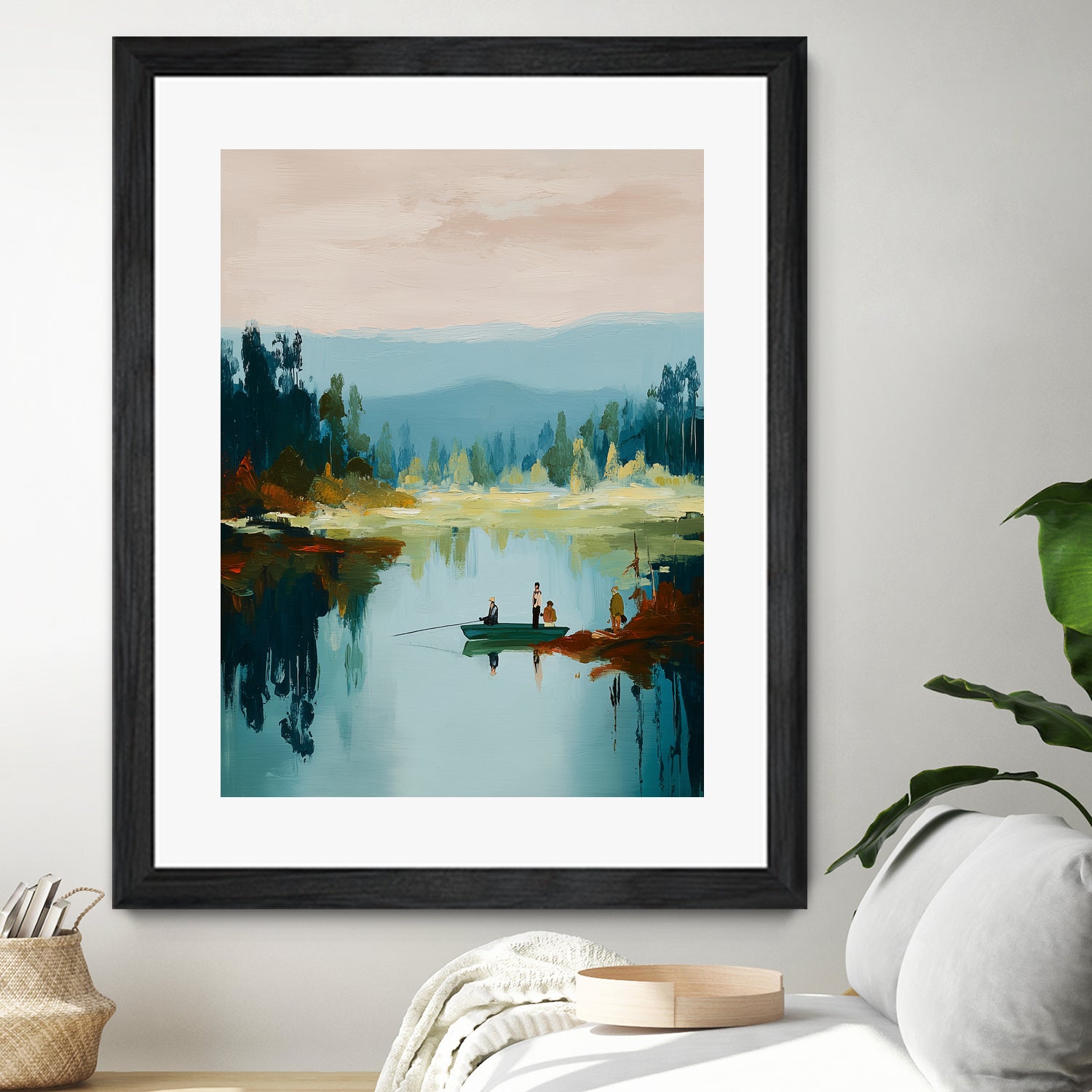 Morning on The Lake I by Paula Freeman on GIANT ART - landscapes seascapes lakes rivers