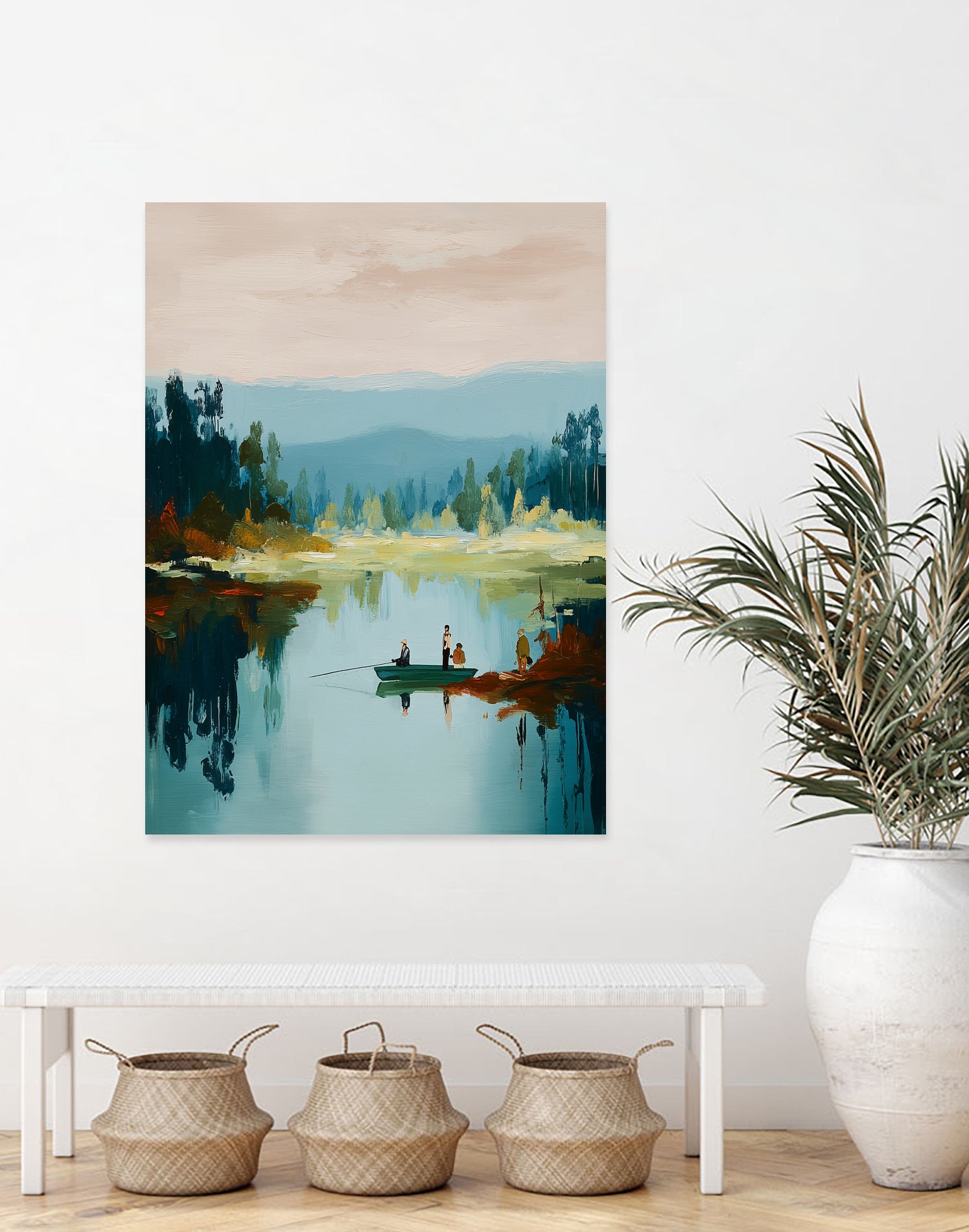 Morning on The Lake I by Paula Freeman on GIANT ART - landscapes seascapes lakes rivers