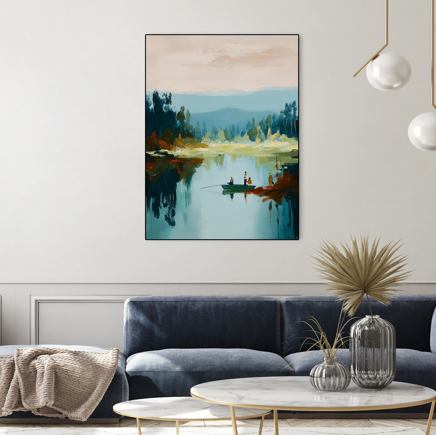 Morning on The Lake I by Paula Freeman on GIANT ART - landscapes seascapes lakes rivers