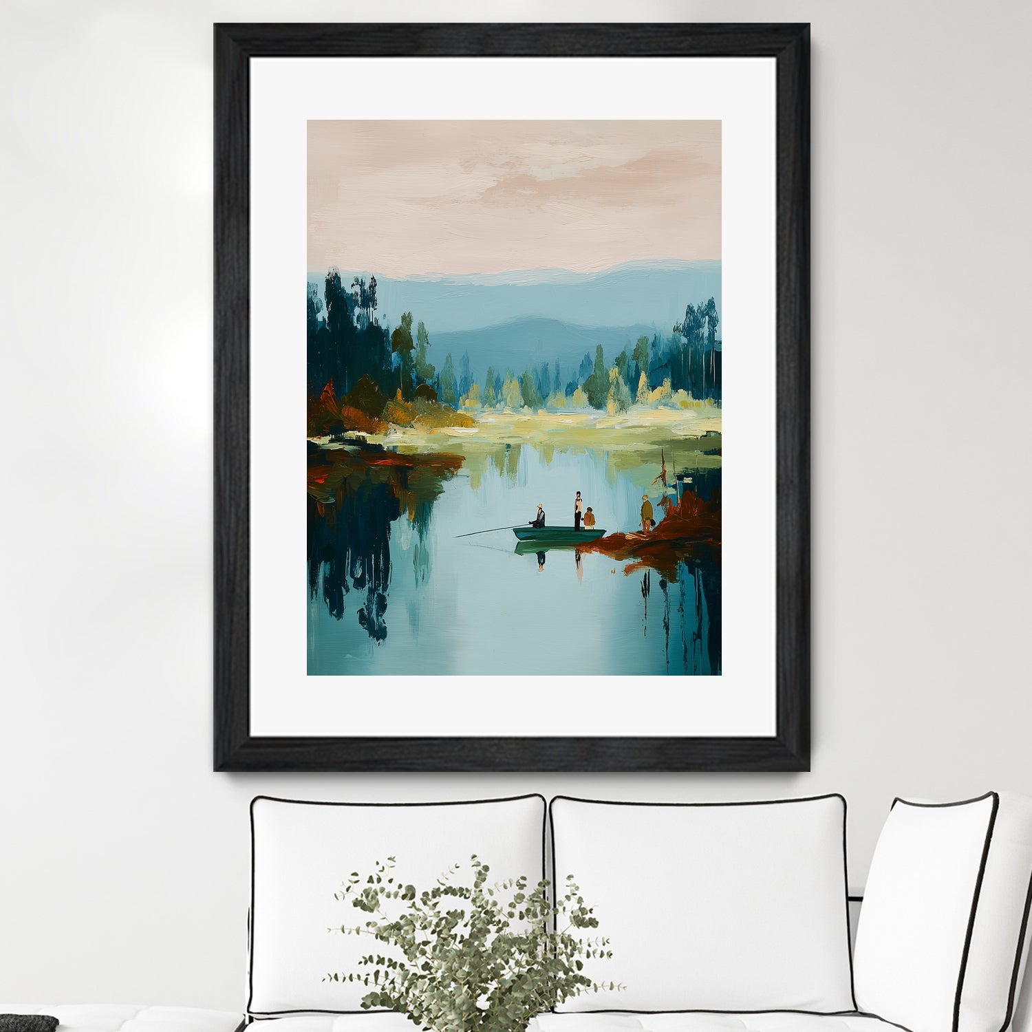 Morning on The Lake I by Paula Freeman on GIANT ART - landscapes seascapes lakes rivers