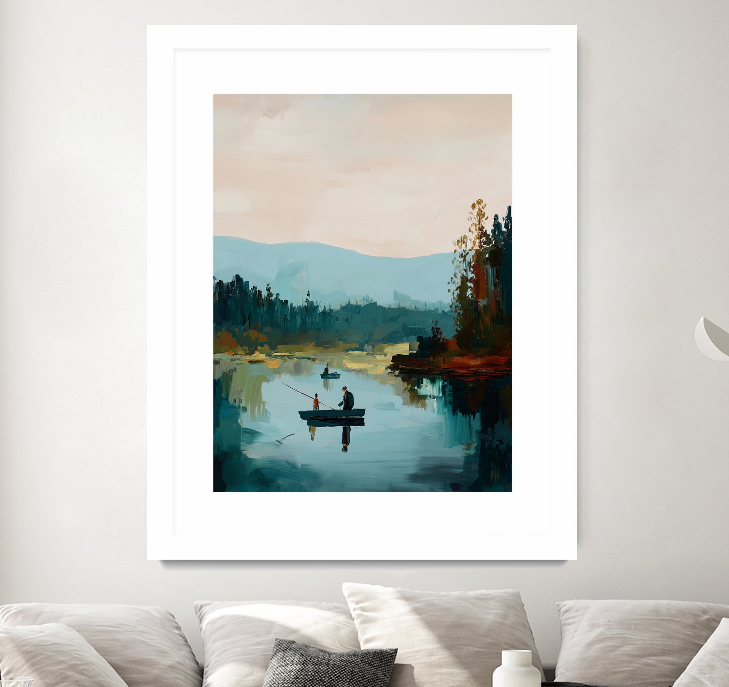 Morning on The Lake II by Paula Freeman on GIANT ART - landscapes seascapes lakes rivers
