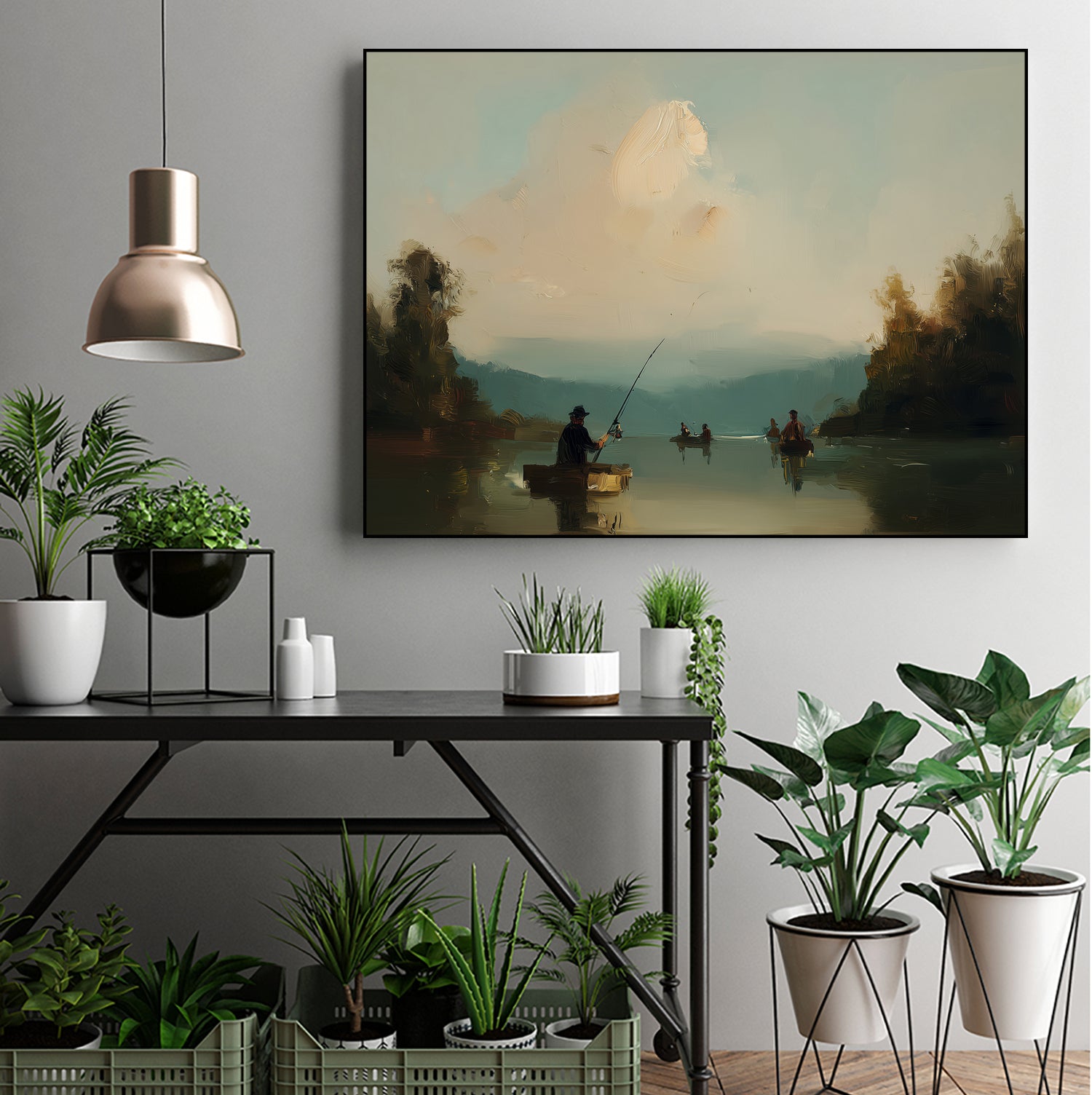 Twilight Catch I by Paula Freeman on GIANT ART - sports fishing