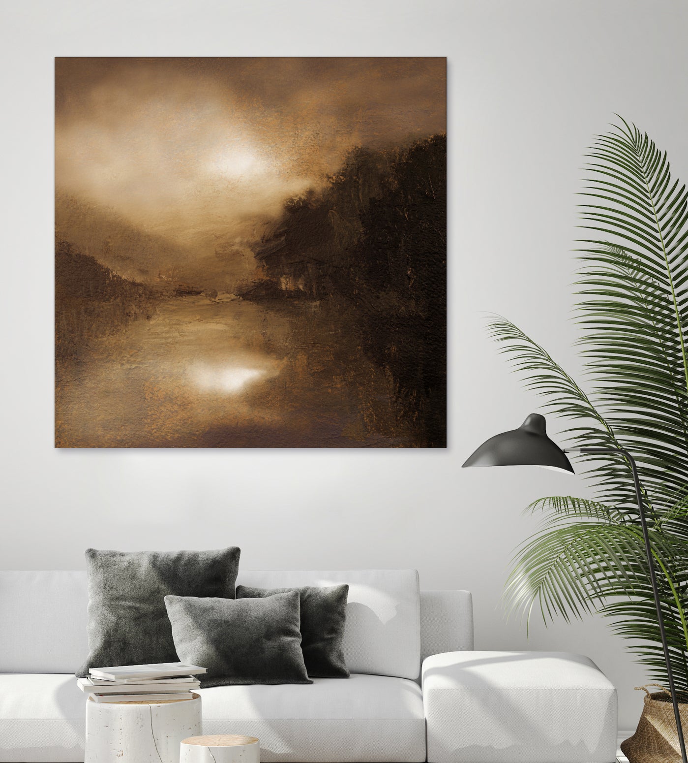 Hazy Moon by Sheila Finch on GIANT ART - landscapes seascapes lakes rivers