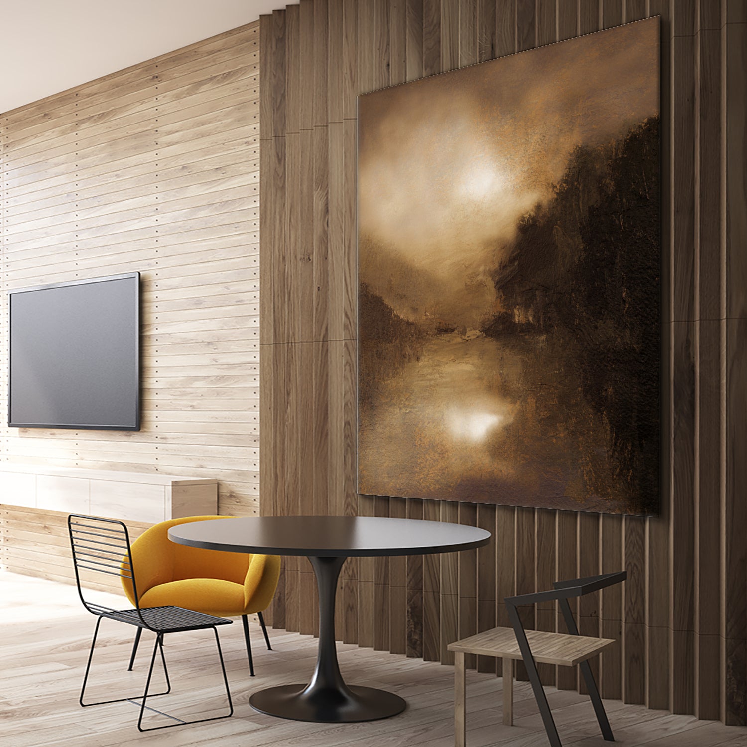 Hazy Moon by Sheila Finch on GIANT ART - landscapes seascapes lakes rivers