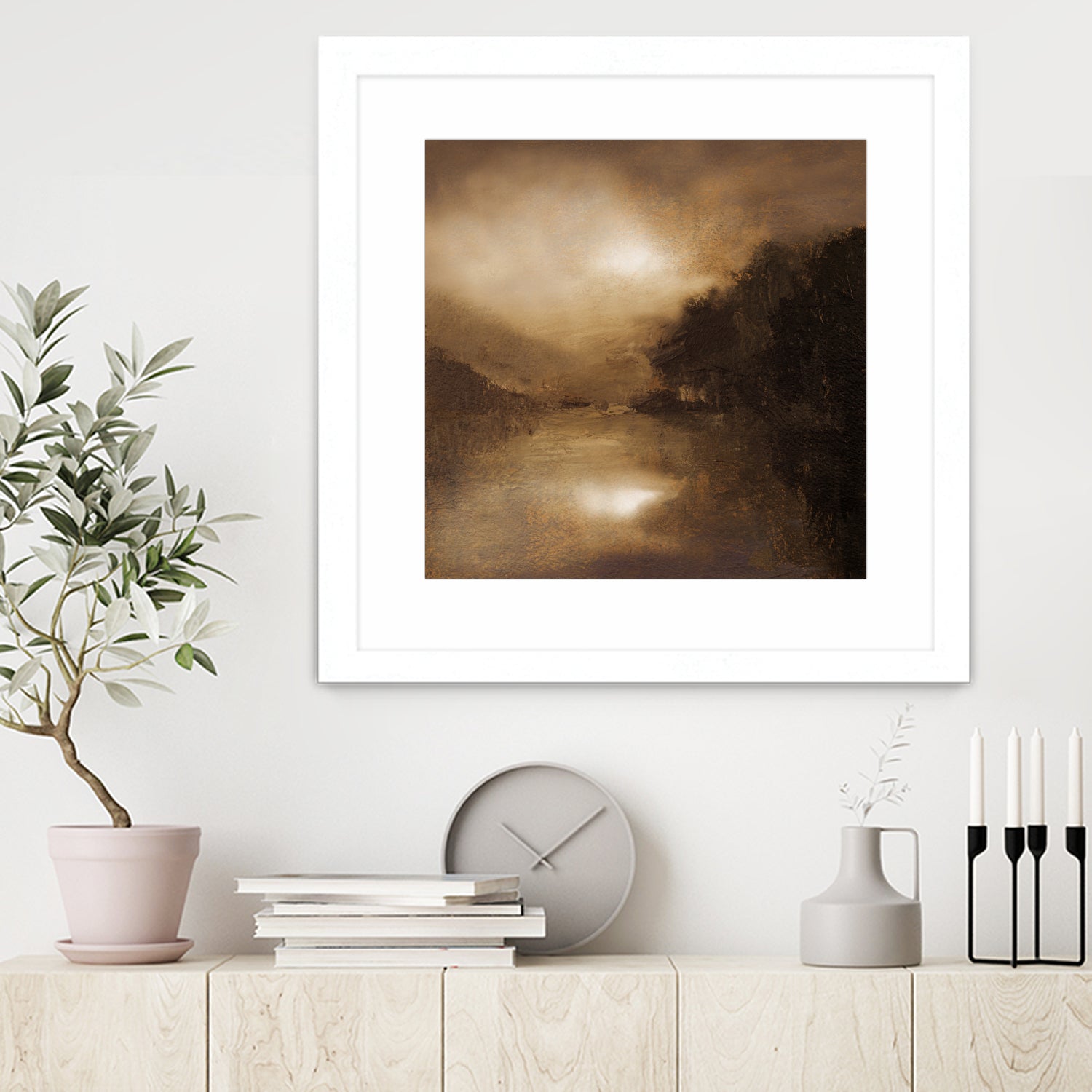 Hazy Moon by Sheila Finch on GIANT ART - landscapes seascapes lakes rivers