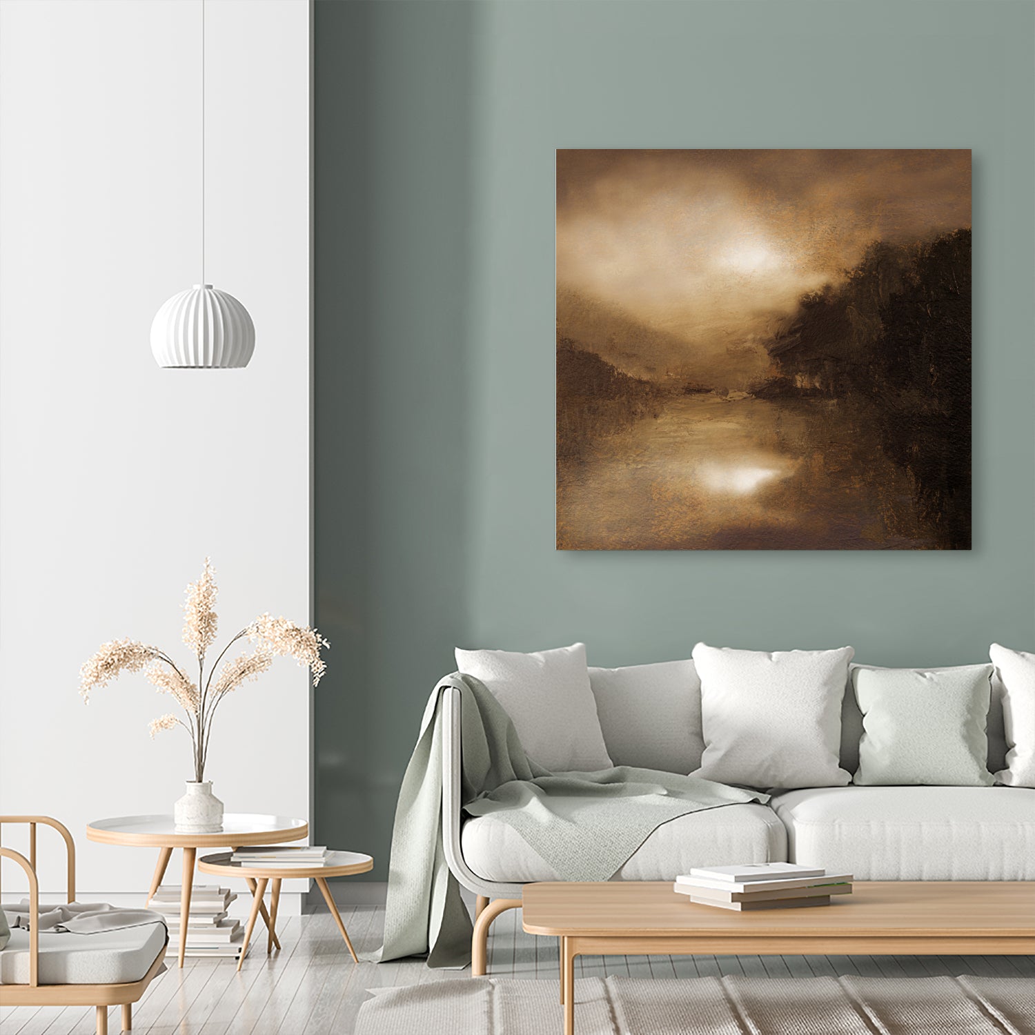 Hazy Moon by Sheila Finch on GIANT ART - landscapes seascapes lakes rivers