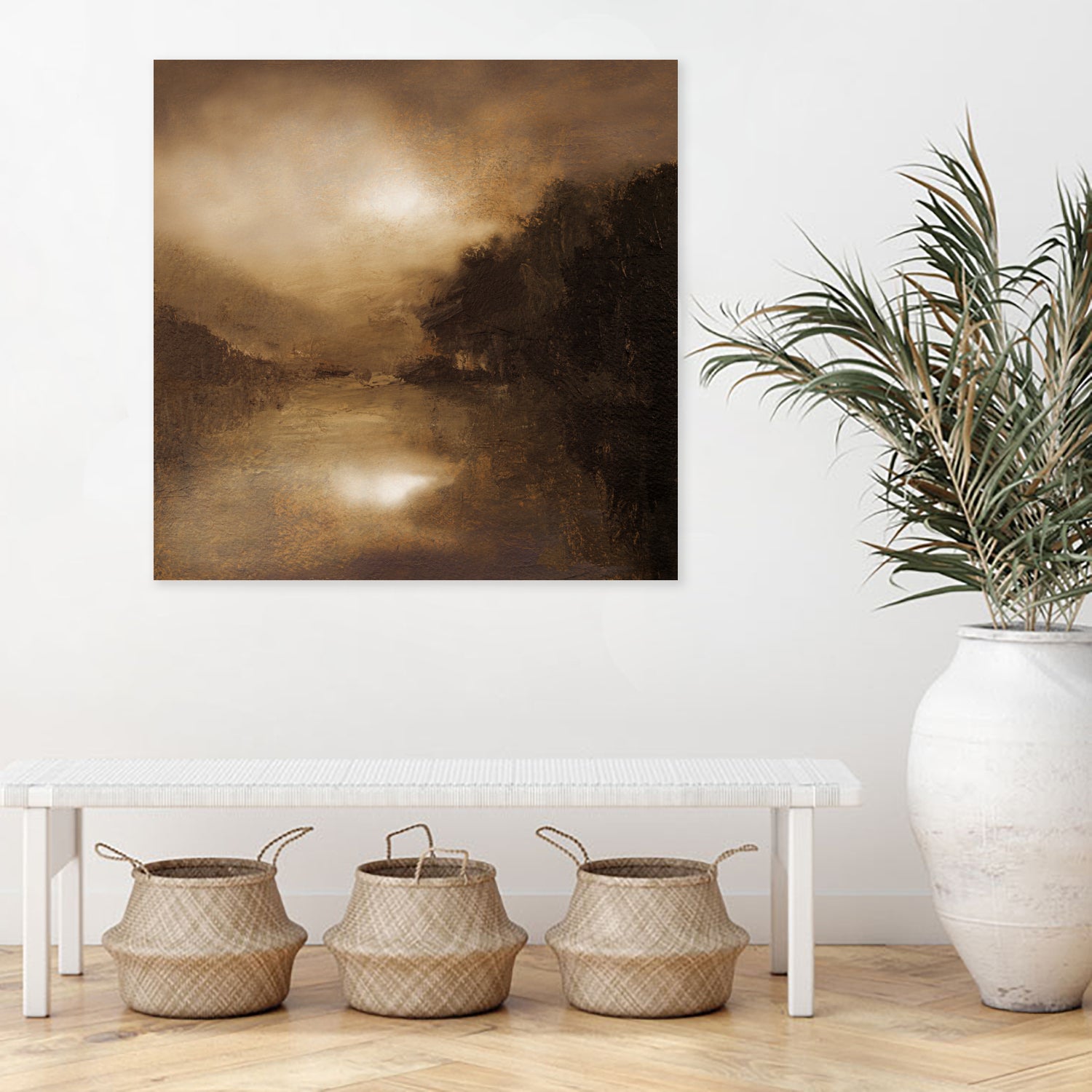 Hazy Moon by Sheila Finch on GIANT ART - landscapes seascapes lakes rivers