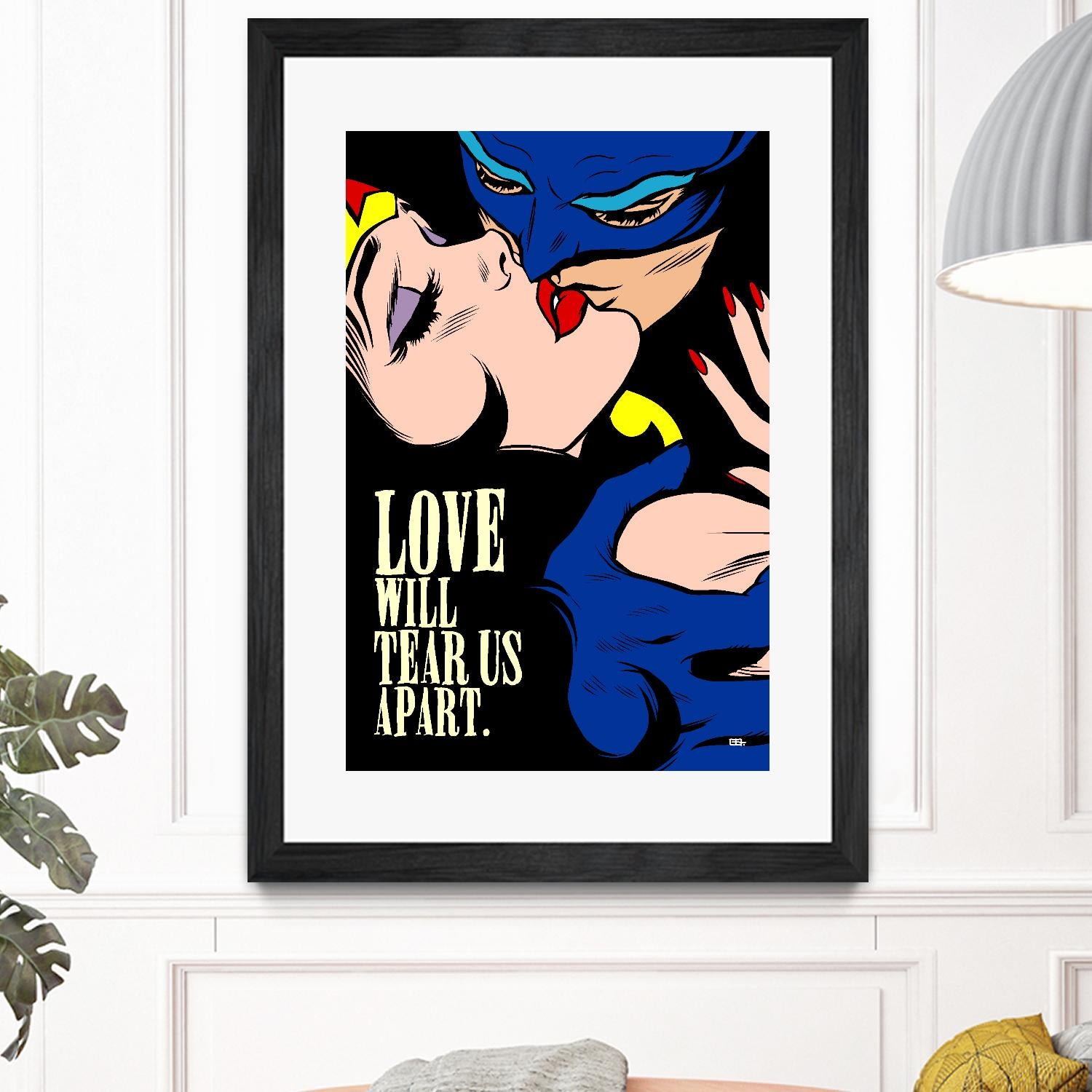 Love Vigilantes by Butcher Billy on GIANT ART - red digital batman kissing