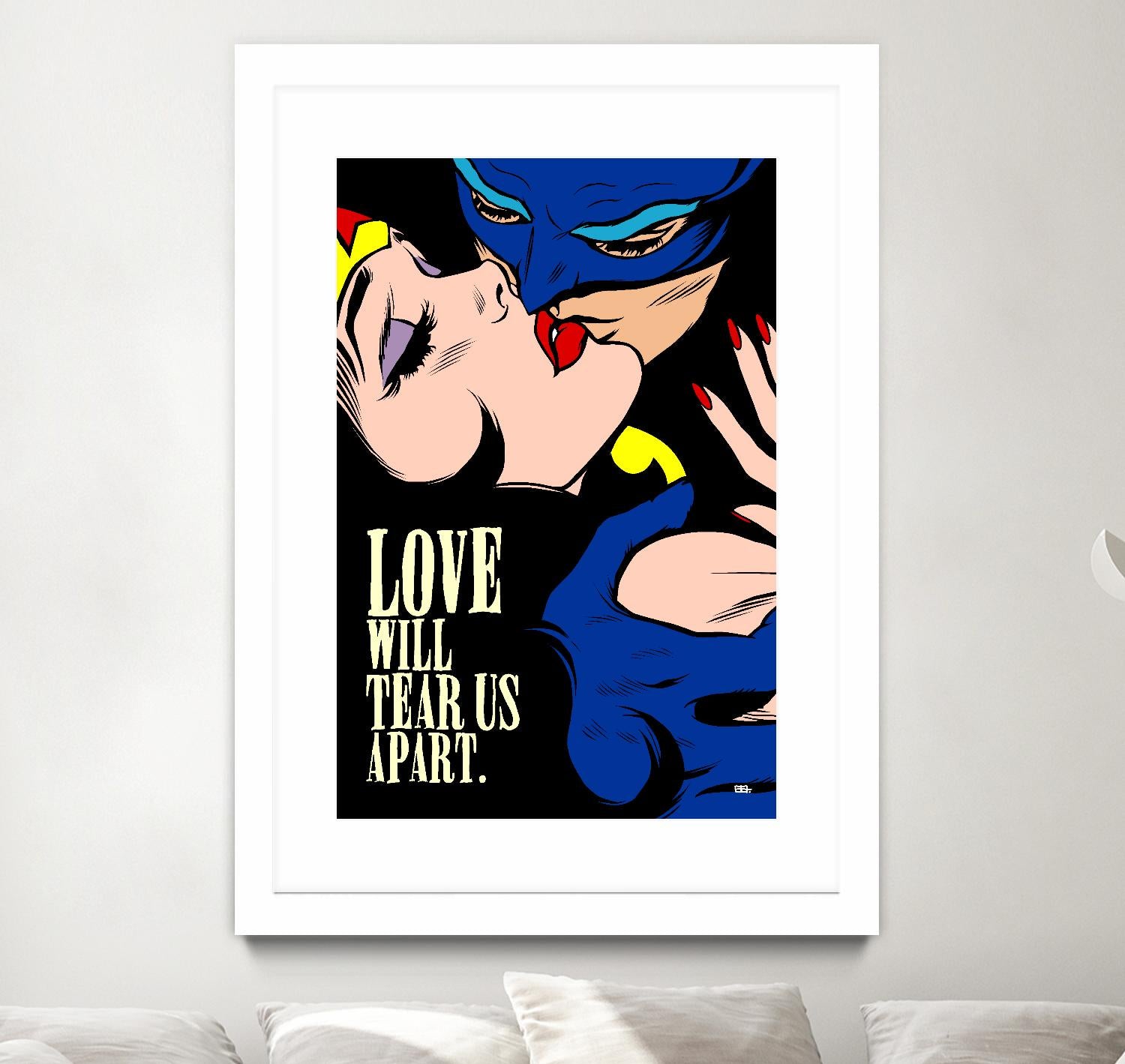 Love Vigilantes by Butcher Billy on GIANT ART - red digital batman kissing