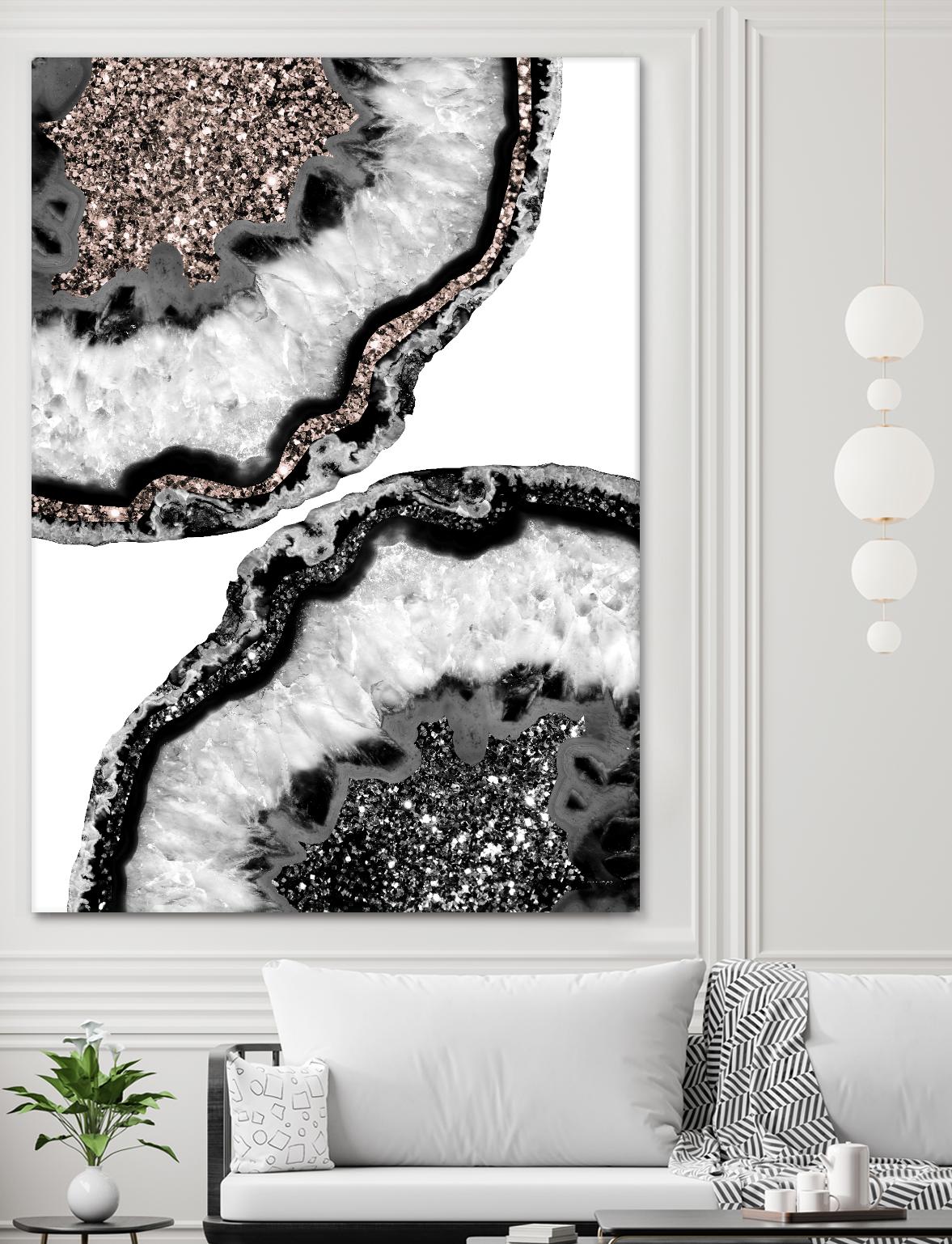 Yin Yang Agate Glitter Glam #1 #gem #decor #art by Anita's & Bella's Art on GIANT ART