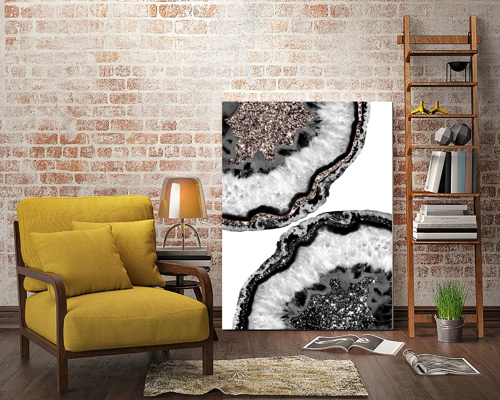 Yin Yang Agate Glitter Glam #1 #gem #decor #art by Anita's & Bella's Art on GIANT ART