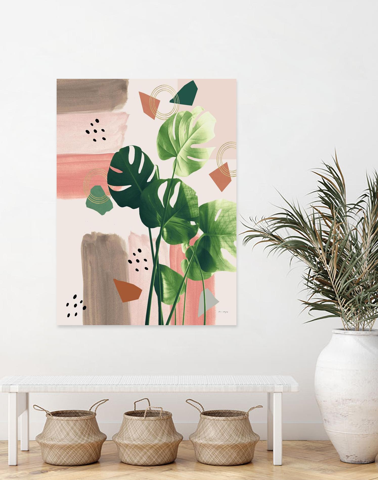 Monstera Summer Glam #1 #tropical #decor #art by Anita's & Bella's Art on GIANT ART