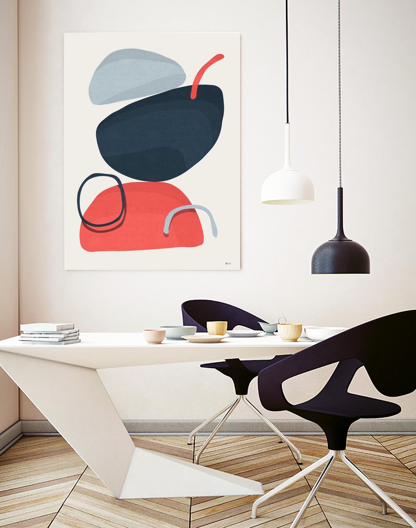 Abstract XIV by Vitor Costa on GIANT ART - red digital contemporary