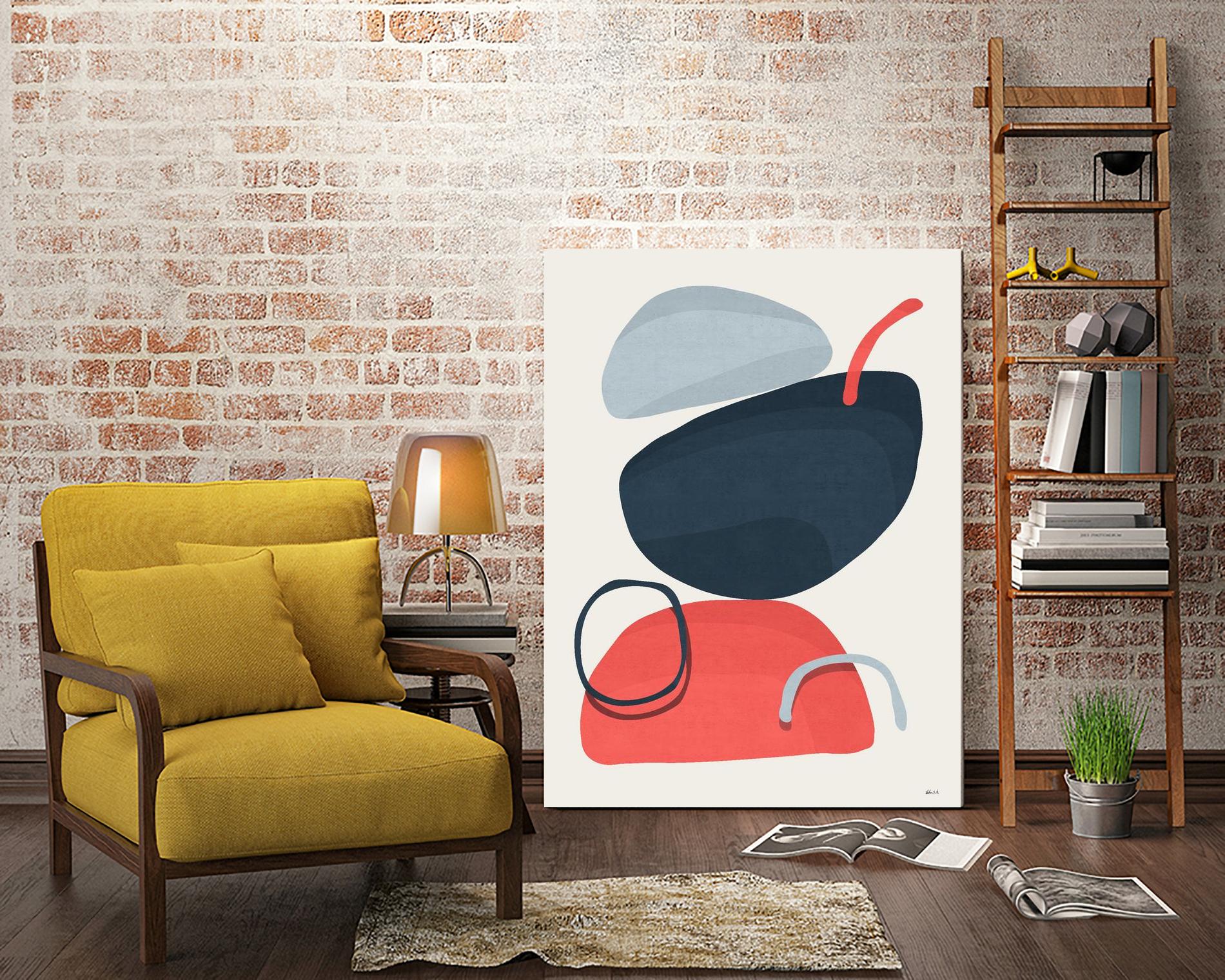 Abstract XIV by Vitor Costa on GIANT ART - red digital contemporary