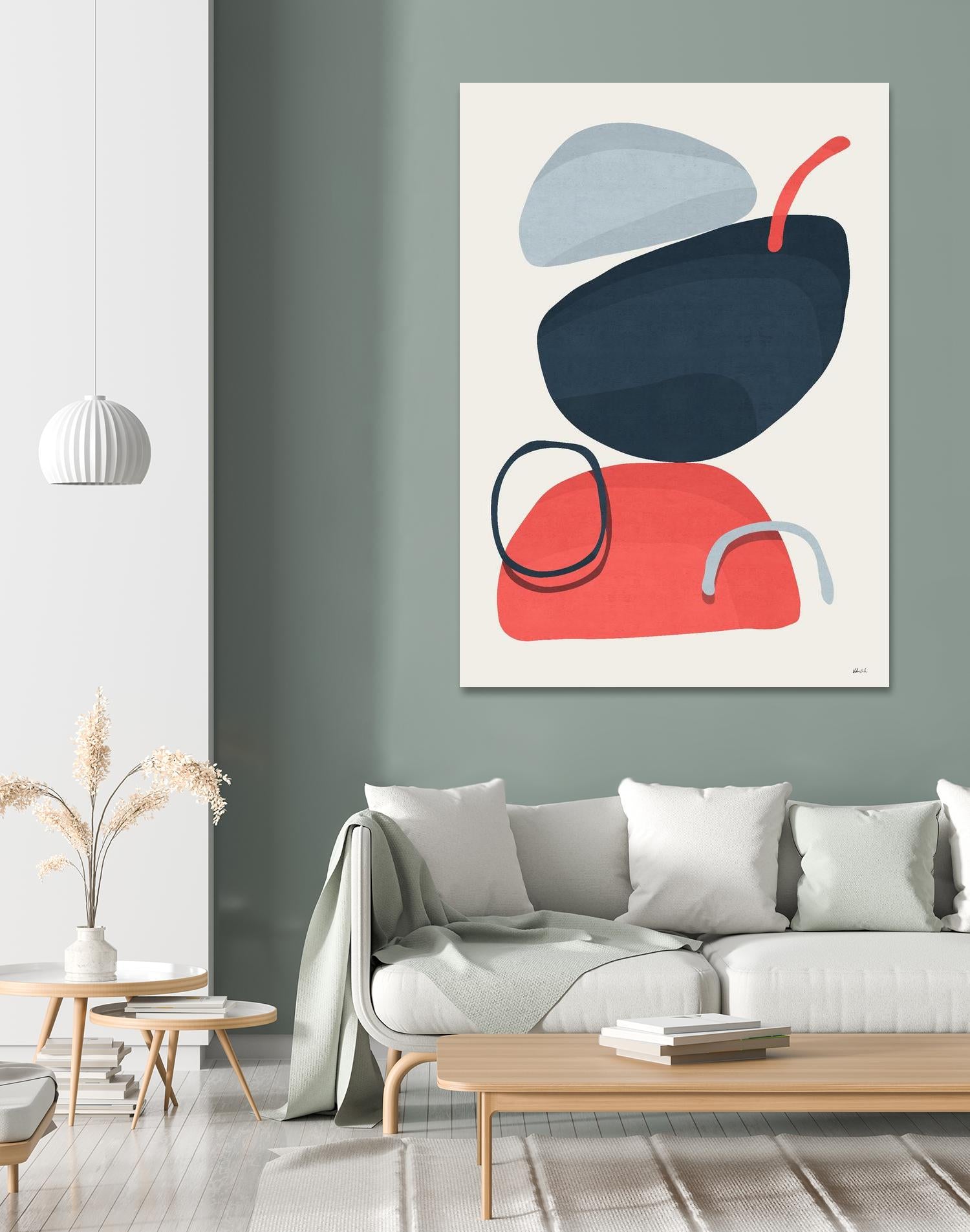 Abstract XIV by Vitor Costa on GIANT ART - red digital contemporary