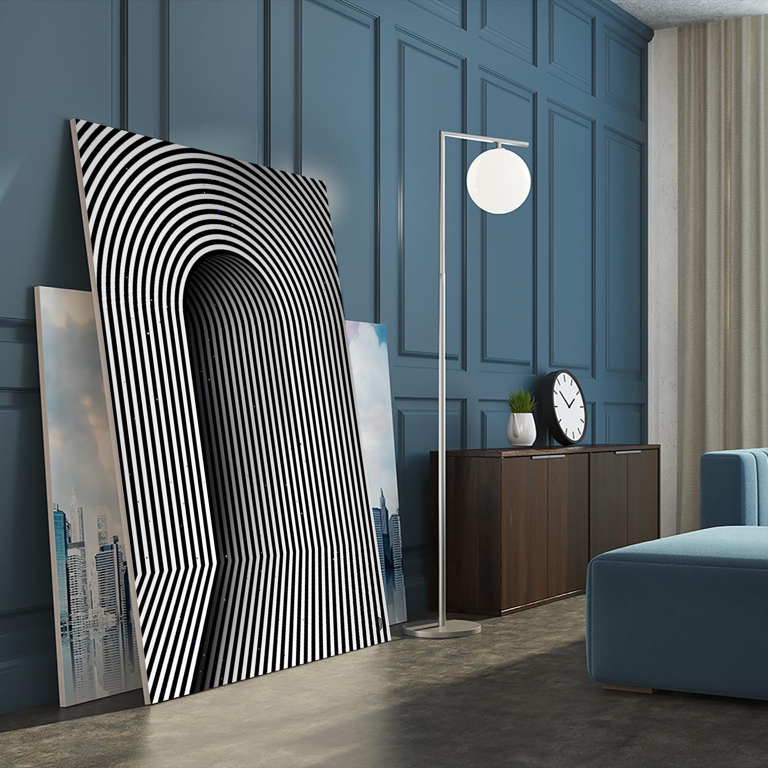 Hidden door by Divin Creador on GIANT ART - white black & white