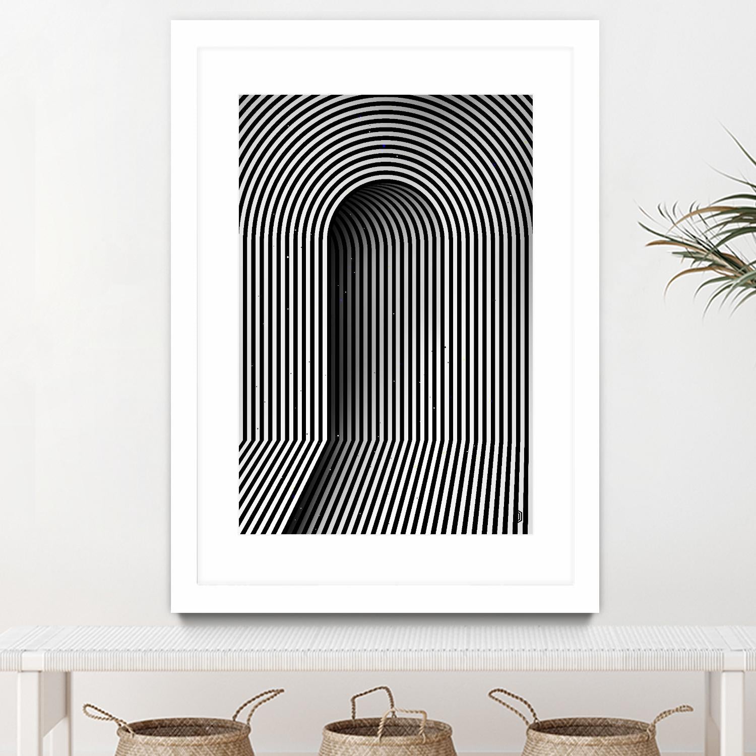 Hidden door by Divin Creador on GIANT ART - white black & white