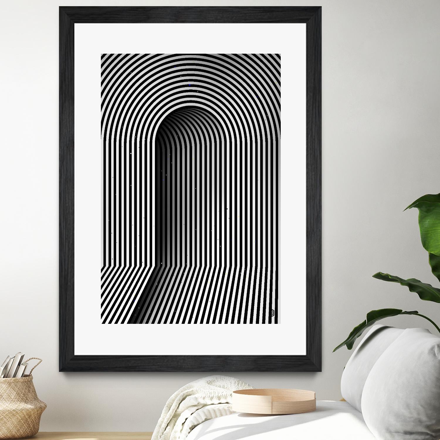 Hidden door by Divin Creador on GIANT ART - white black & white