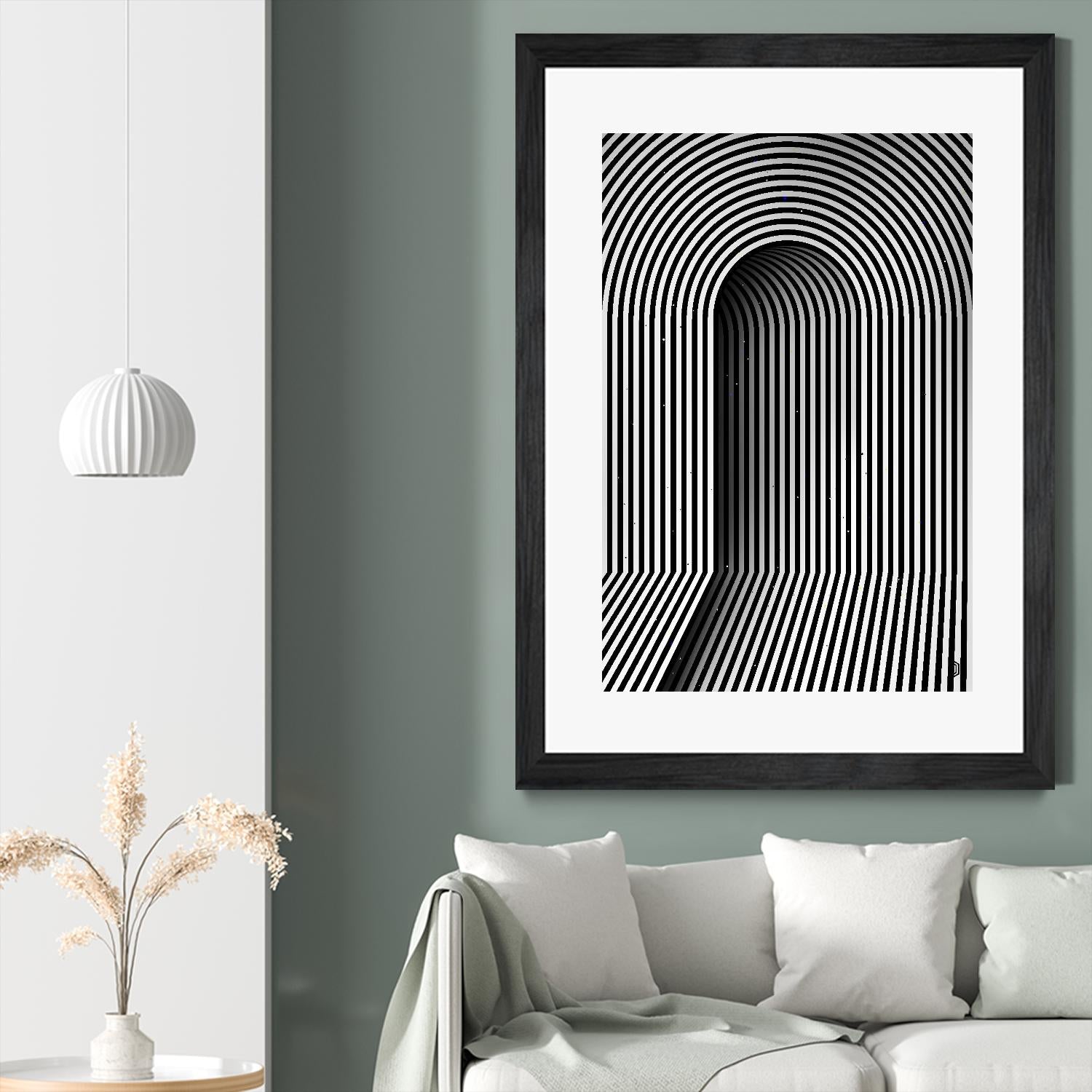 Hidden door by Divin Creador on GIANT ART - white black & white