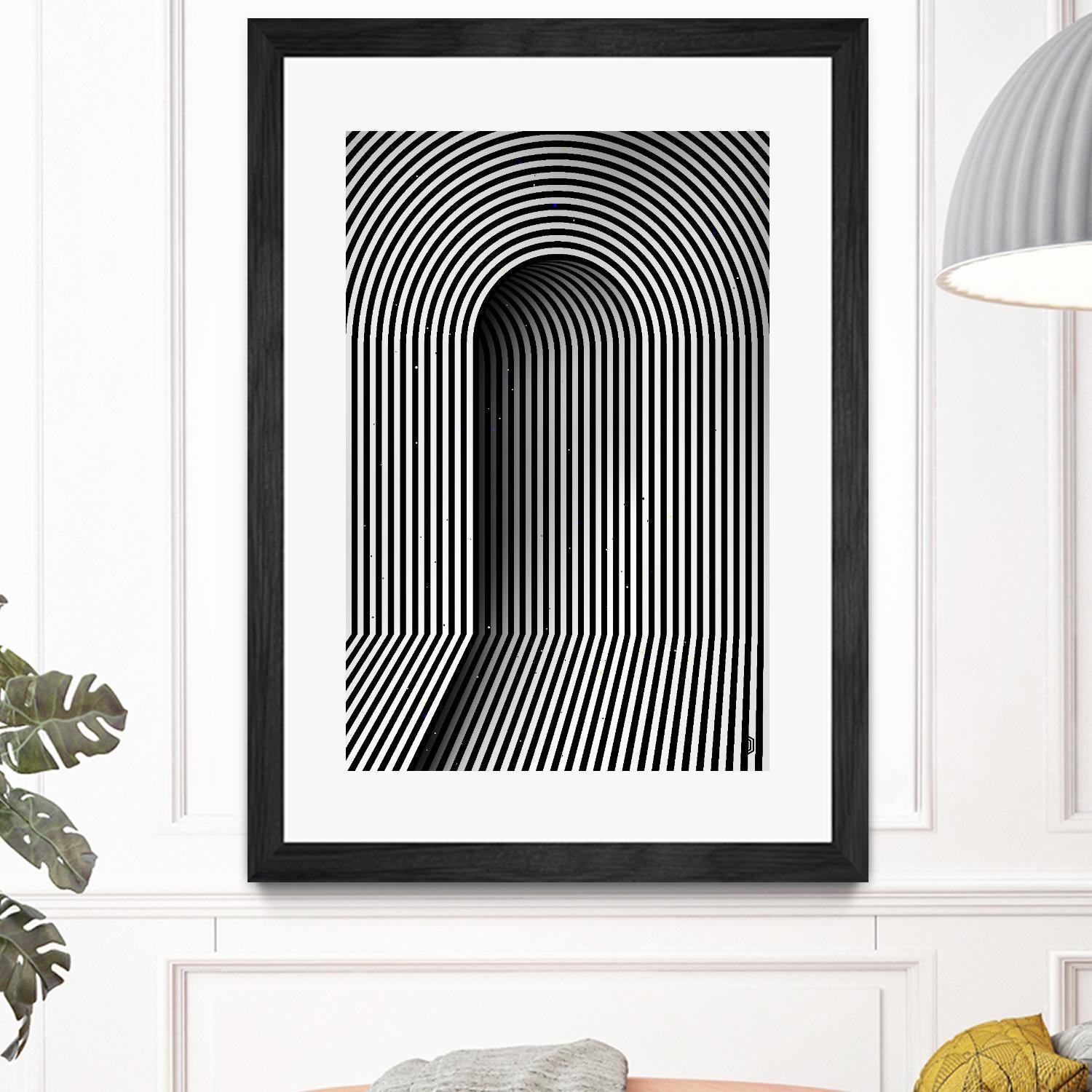 Hidden door by Divin Creador on GIANT ART - white black & white