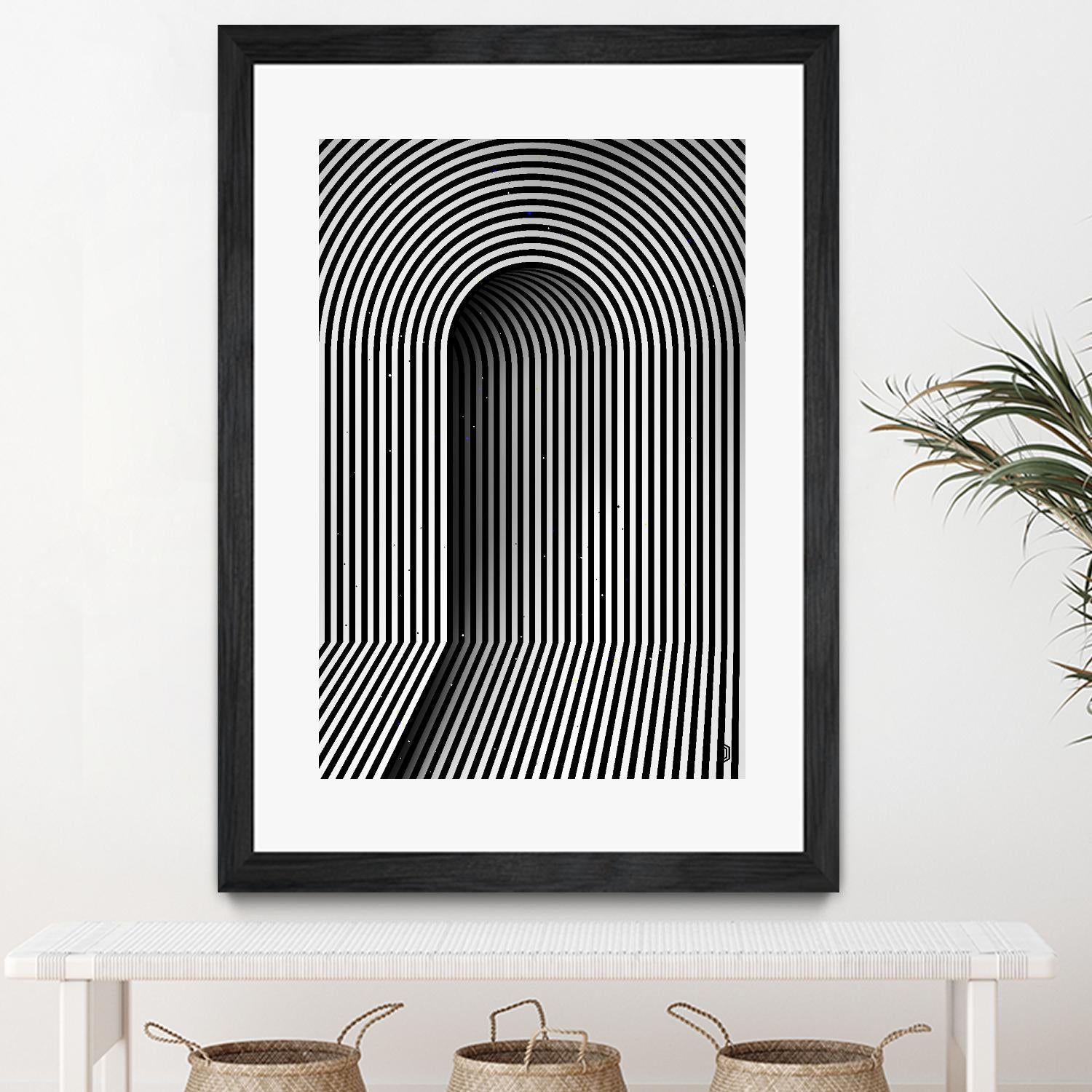 Hidden door by Divin Creador on GIANT ART - white black & white