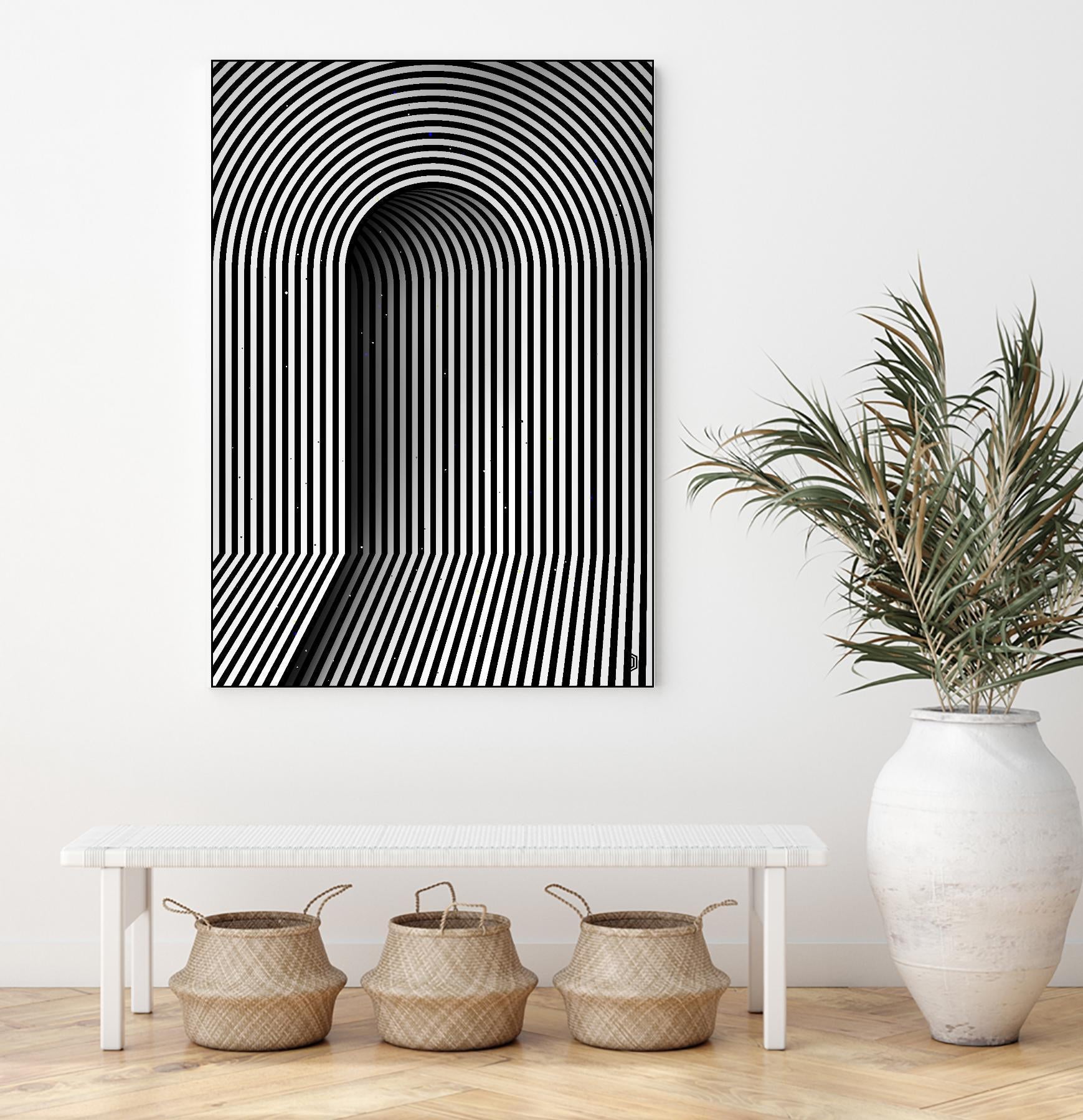 Hidden door by Divin Creador on GIANT ART - white black & white