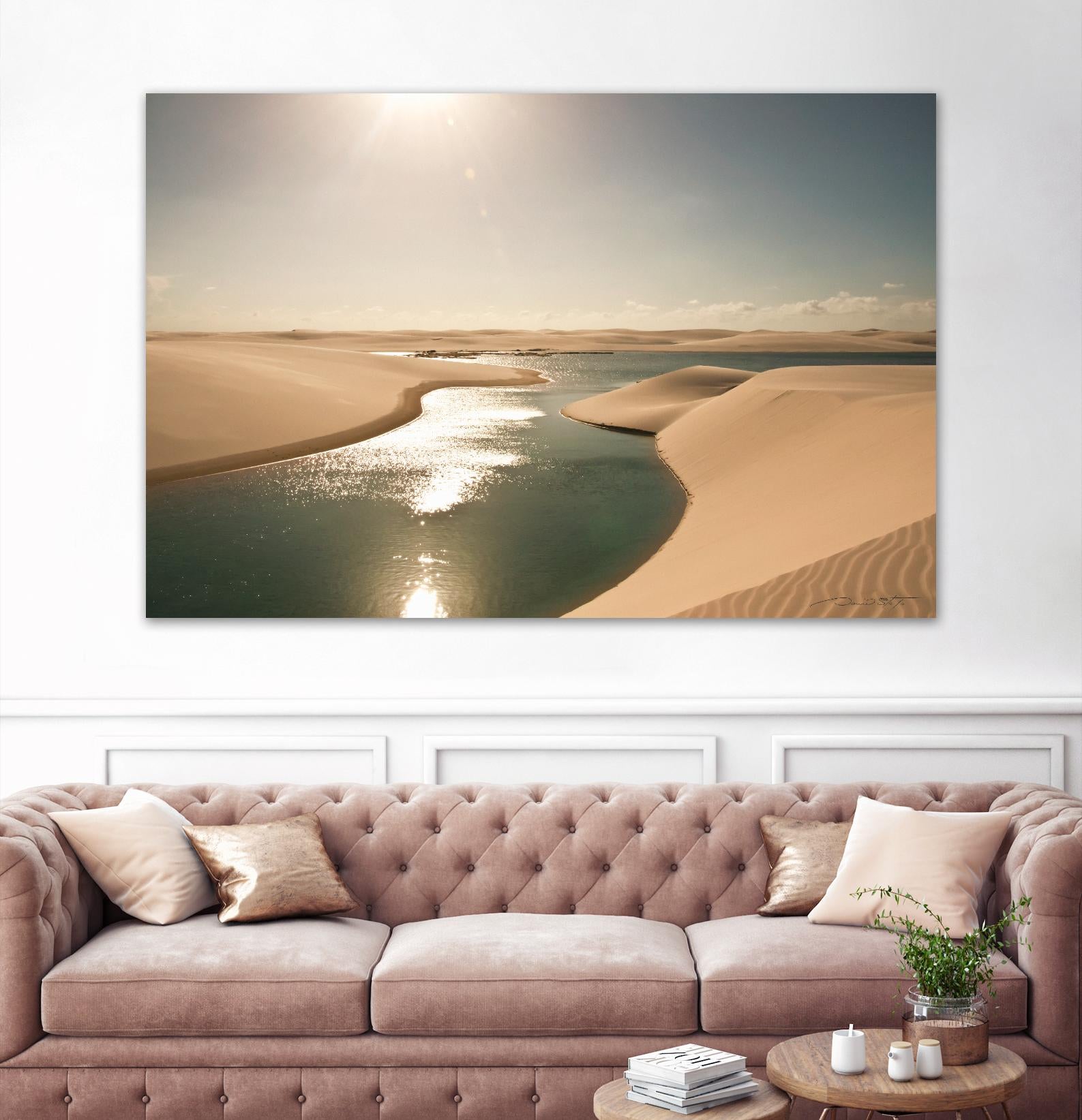 Soft Sunset by Daniel Stanford on GIANT ART - beige landscape river