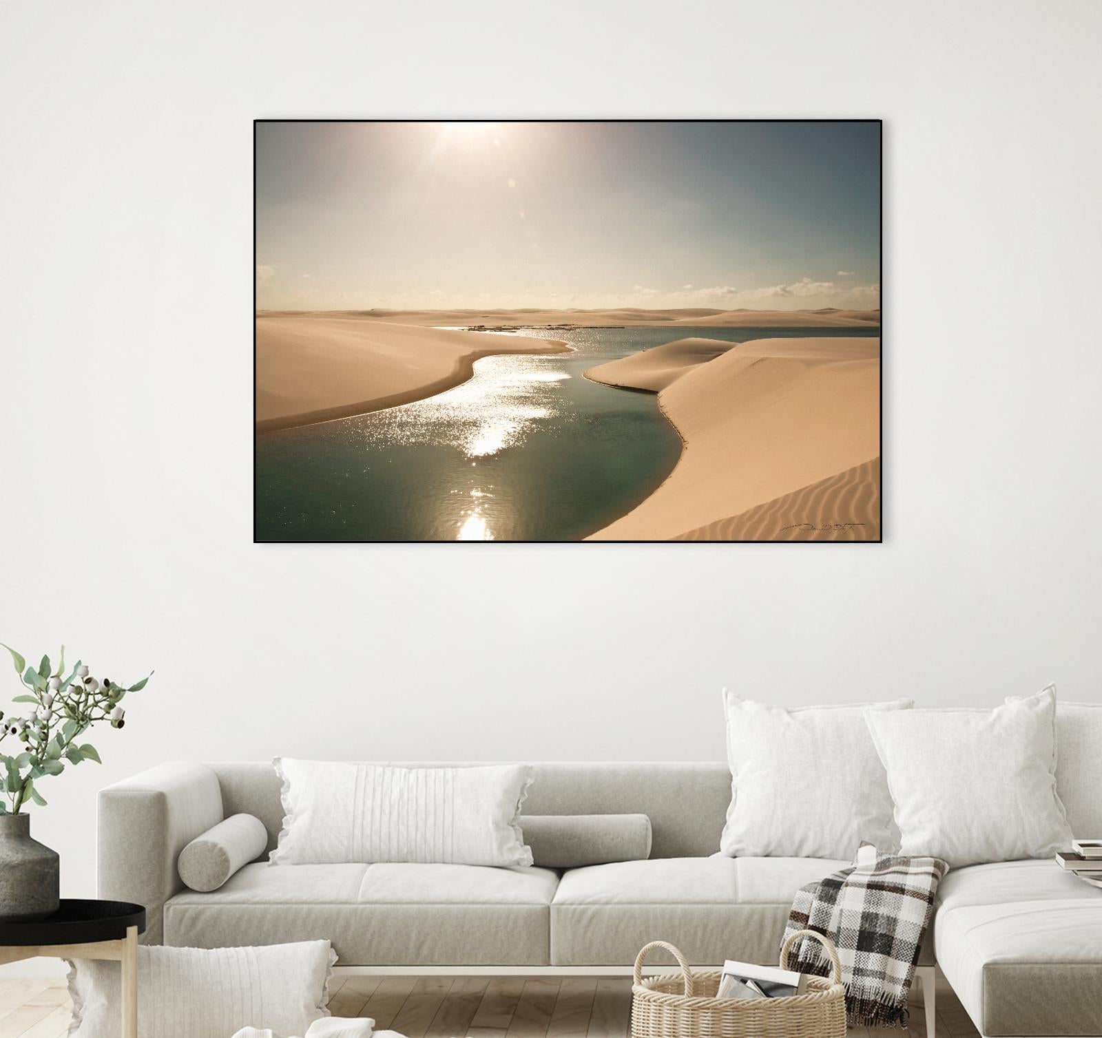 Soft Sunset by Daniel Stanford on GIANT ART - beige landscape river