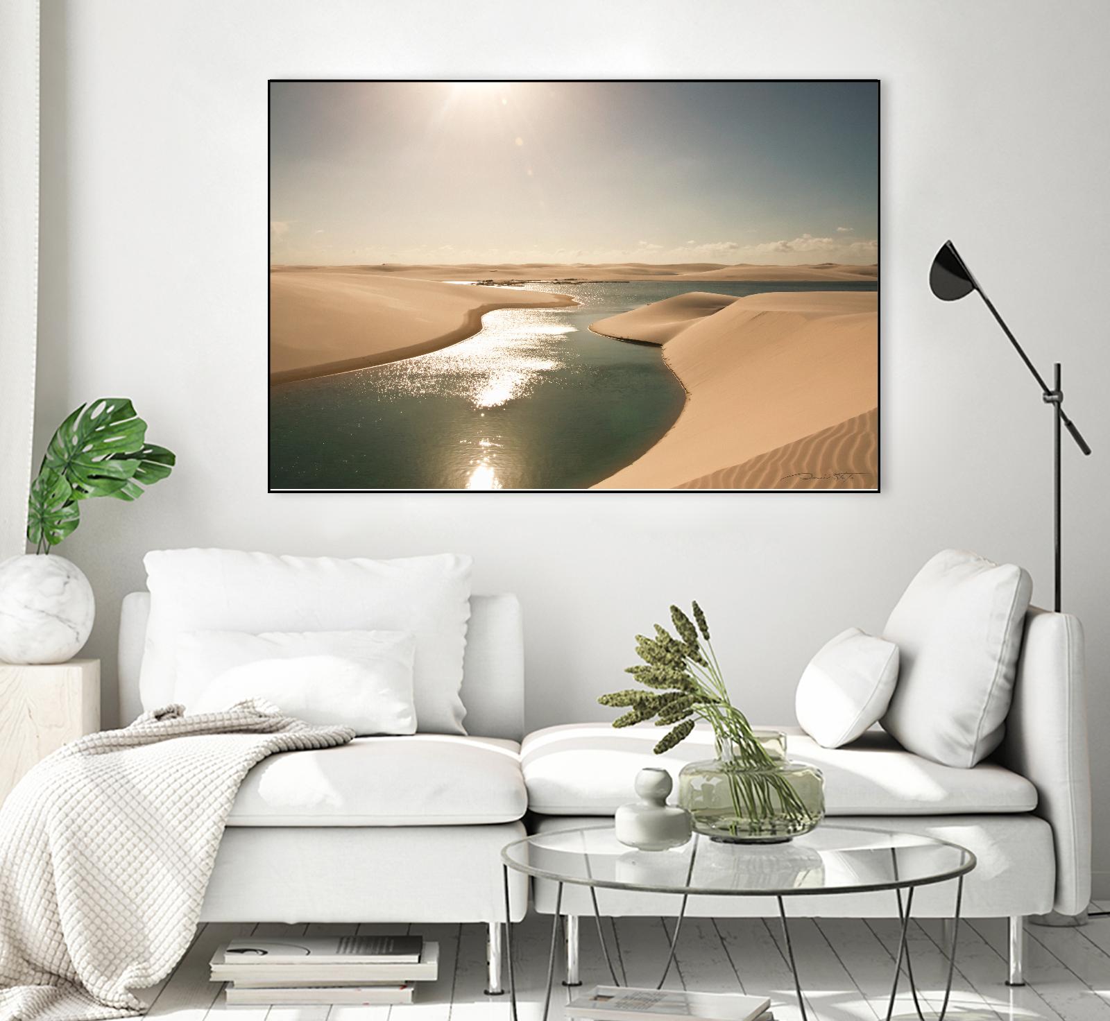 Soft Sunset by Daniel Stanford on GIANT ART - beige landscape river