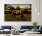 2 Horses by Daniel Stanford on GIANT ART - gold animals exotique