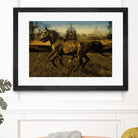 2 Horses by Daniel Stanford on GIANT ART - gold animals exotique