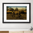 2 Horses by Daniel Stanford on GIANT ART - gold animals exotique