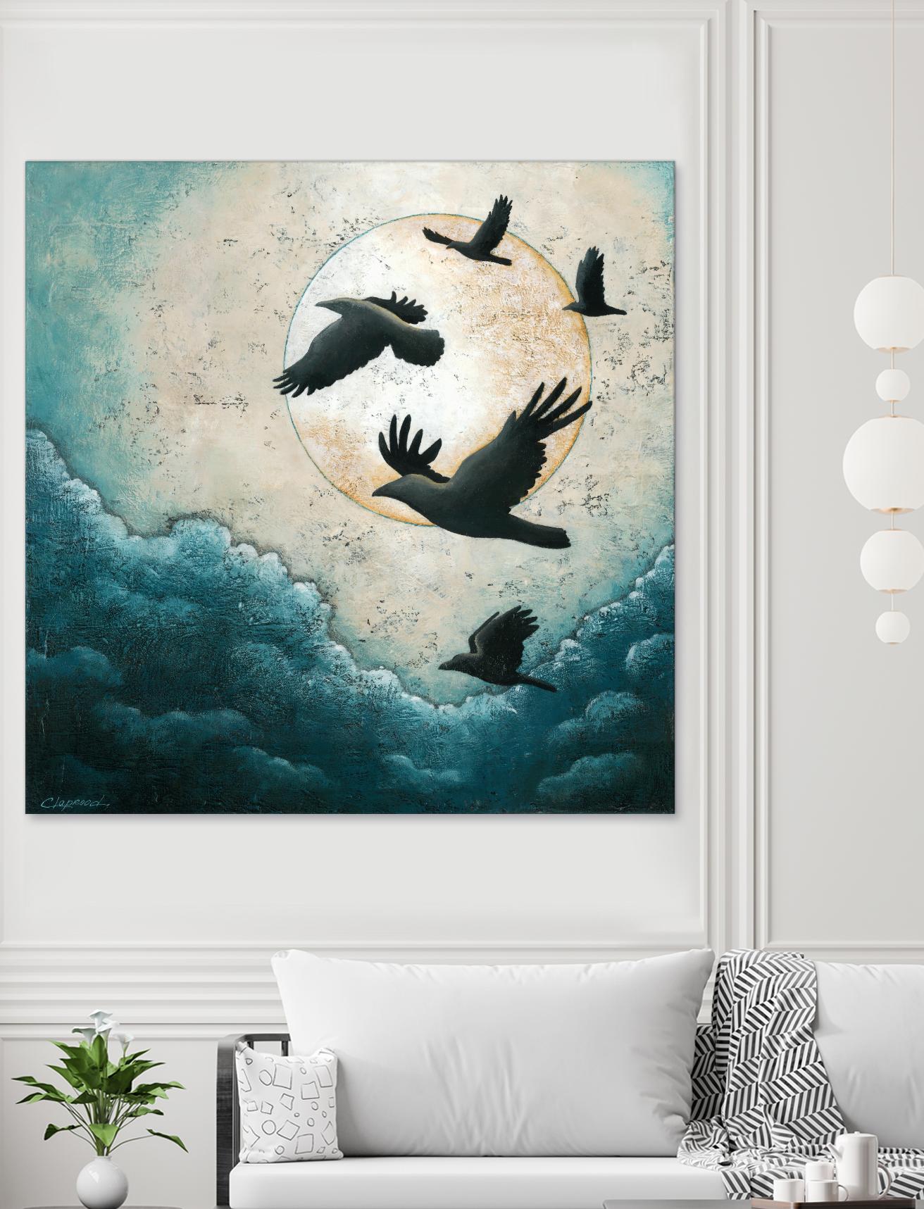 À la quiétude du grand halo by Marie Claprood on GIANT ART - white animals