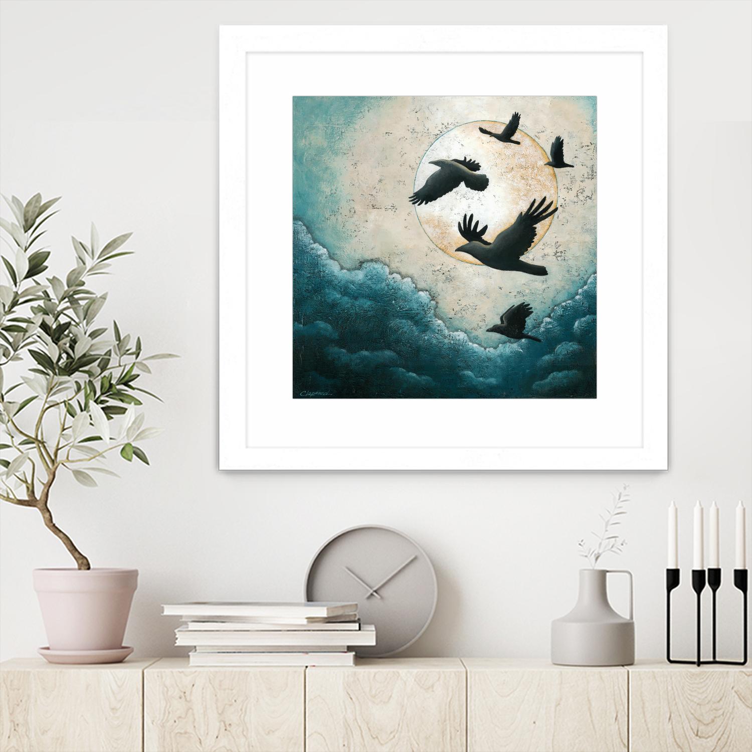 À la quiétude du grand halo by Marie Claprood on GIANT ART - white animals