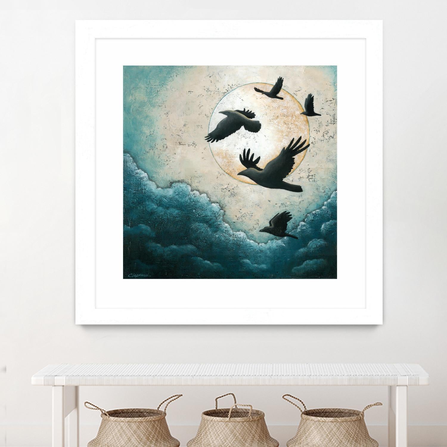 À la quiétude du grand halo by Marie Claprood on GIANT ART - white animals