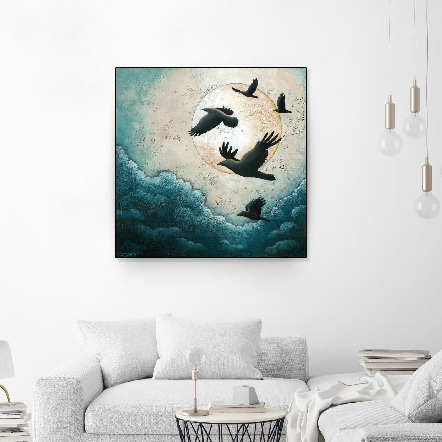 À la quiétude du grand halo by Marie Claprood on GIANT ART - white animals